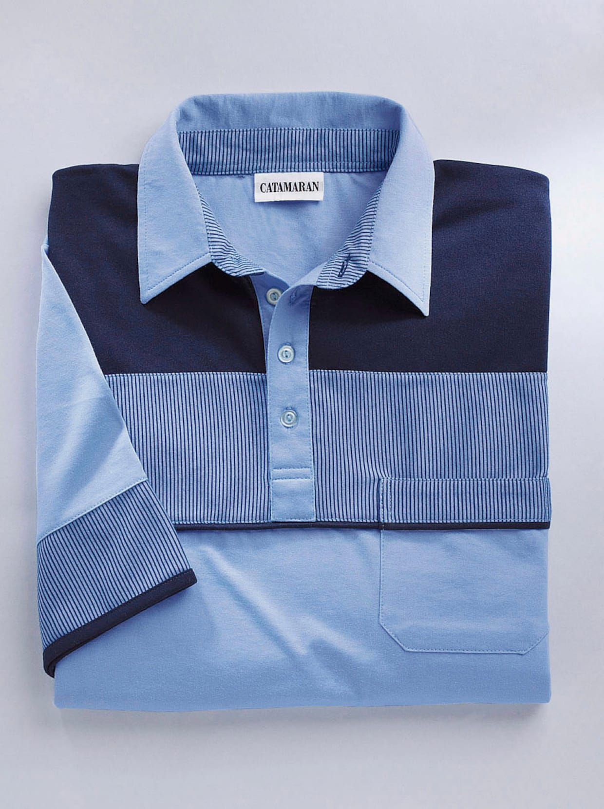 Catamaran Kurzarm-Poloshirt - bleu-marine