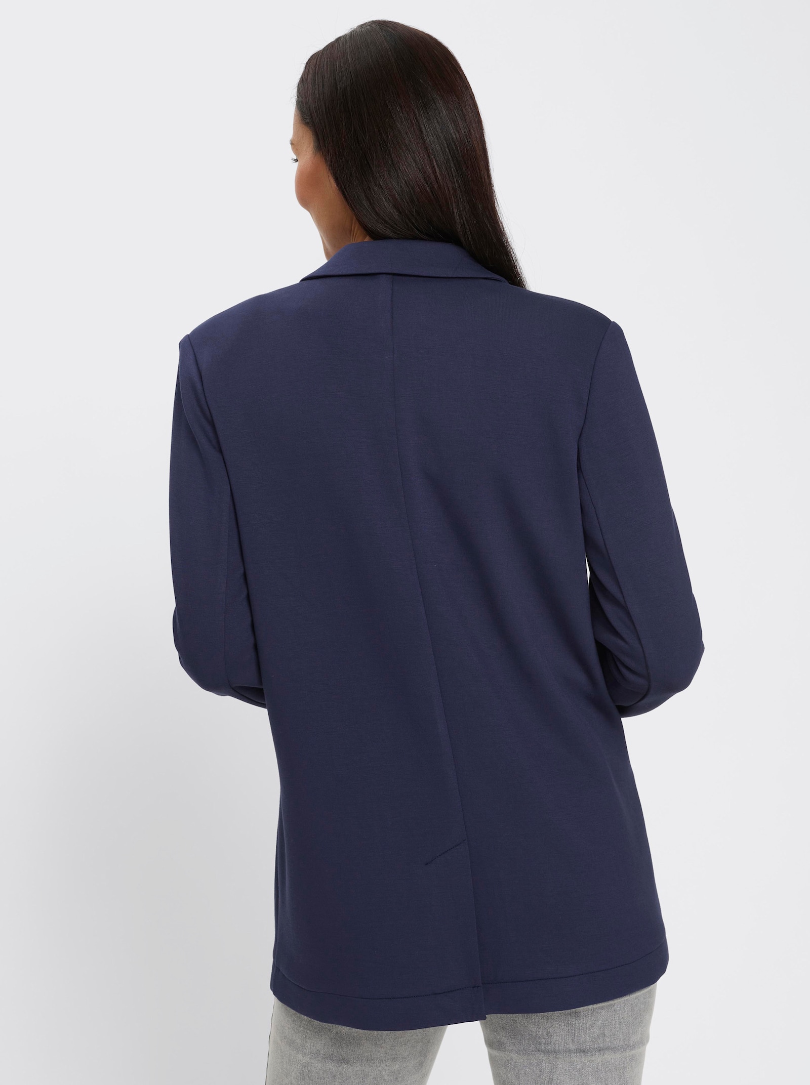 heine Jerseyblazer met reverskraag - marine