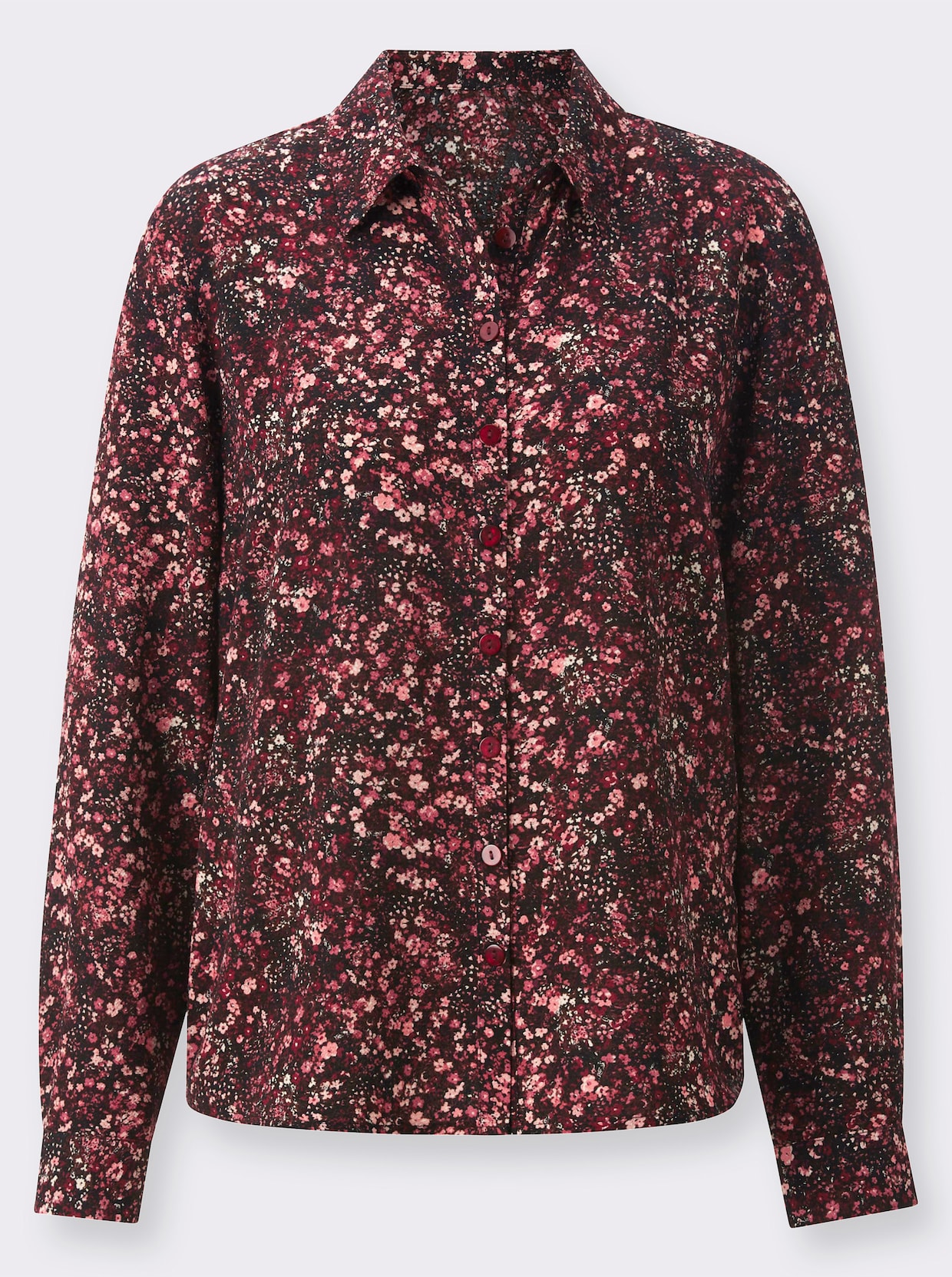 Overhemdblouse - rozenkwarts/zwart bedrukt