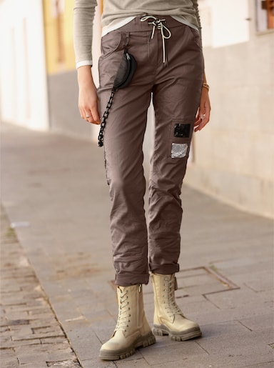 heine Cardigan - champagner-sesam-gestreift