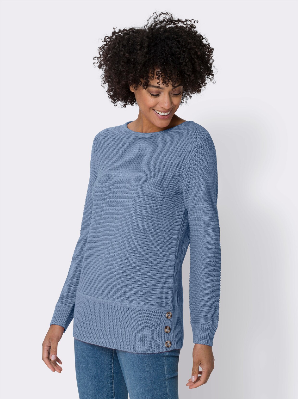 Pullover met lange mouwen - bleu