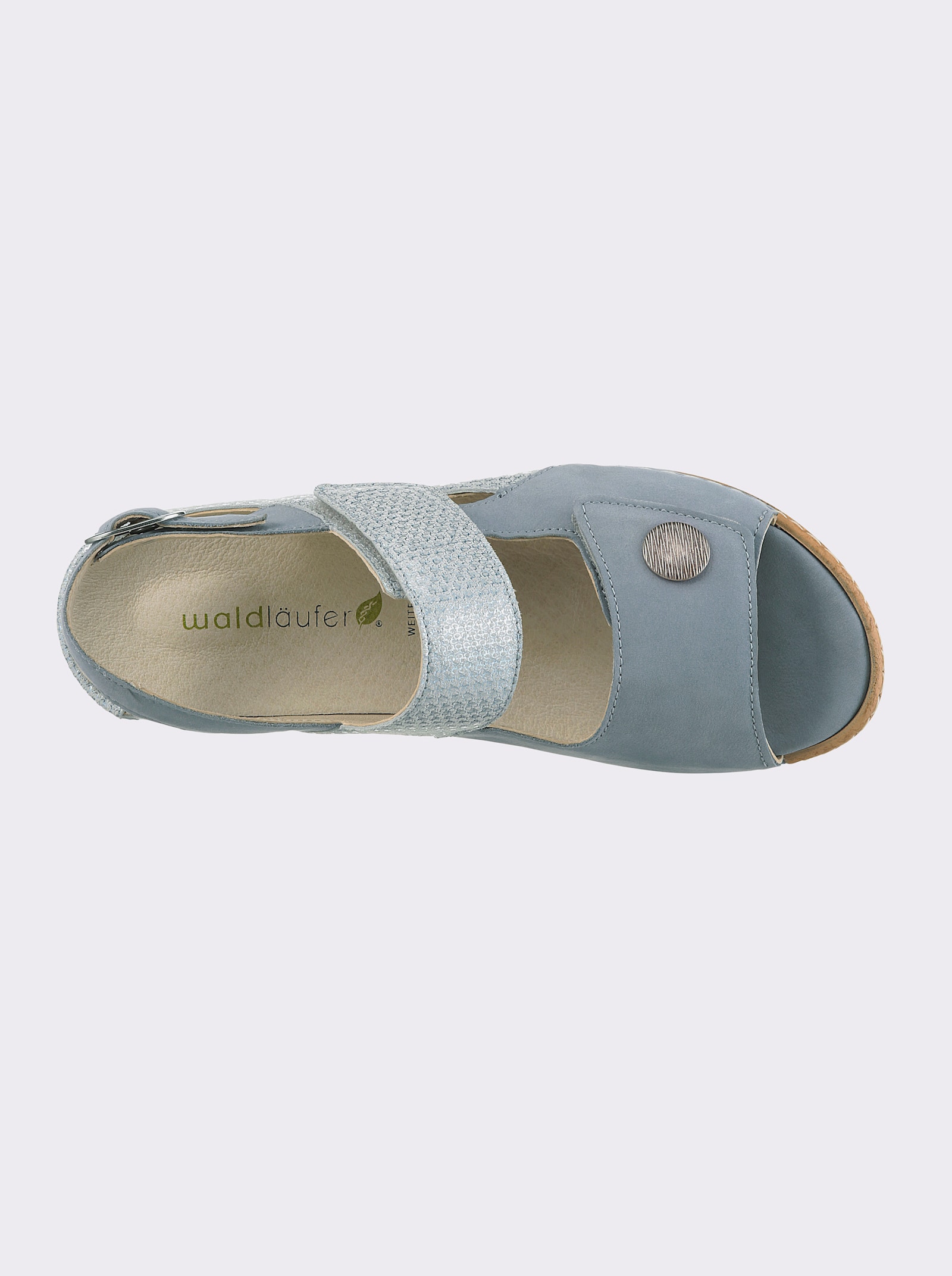 Waldläufer Sandalette mit Luftposter-Laufsohle - bleu