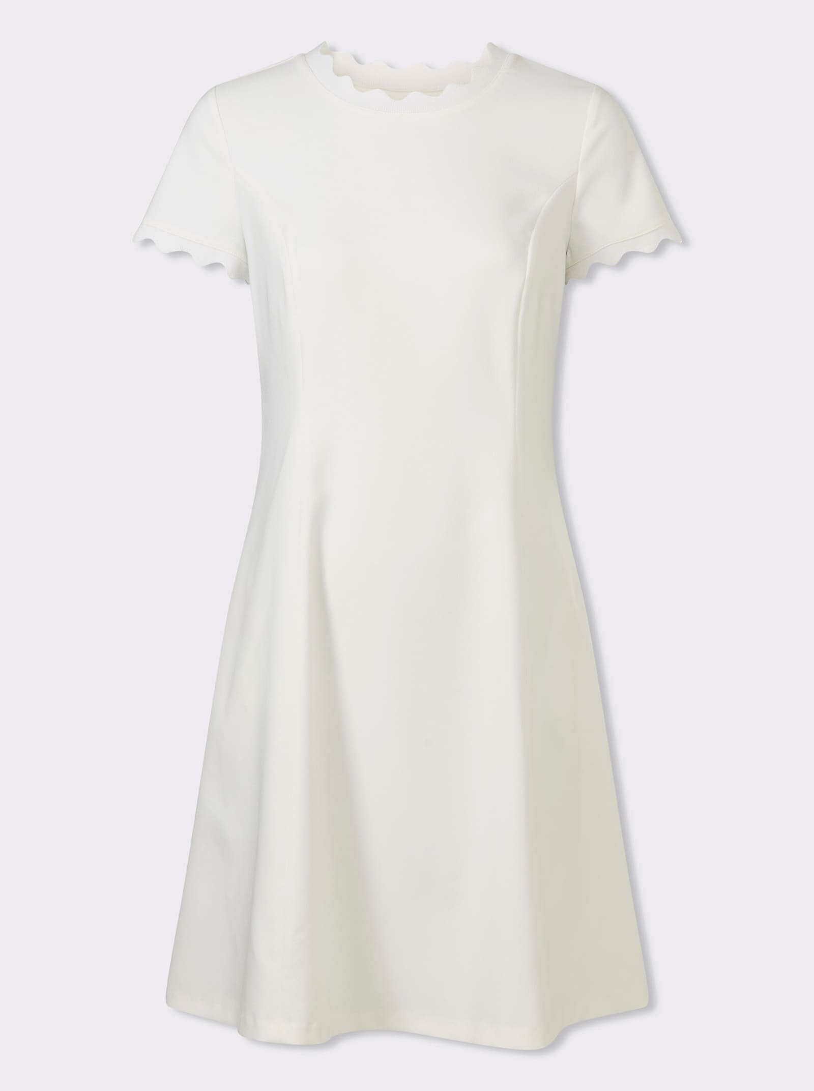 heine Sommerkleid mit Wellenkanten - ecru