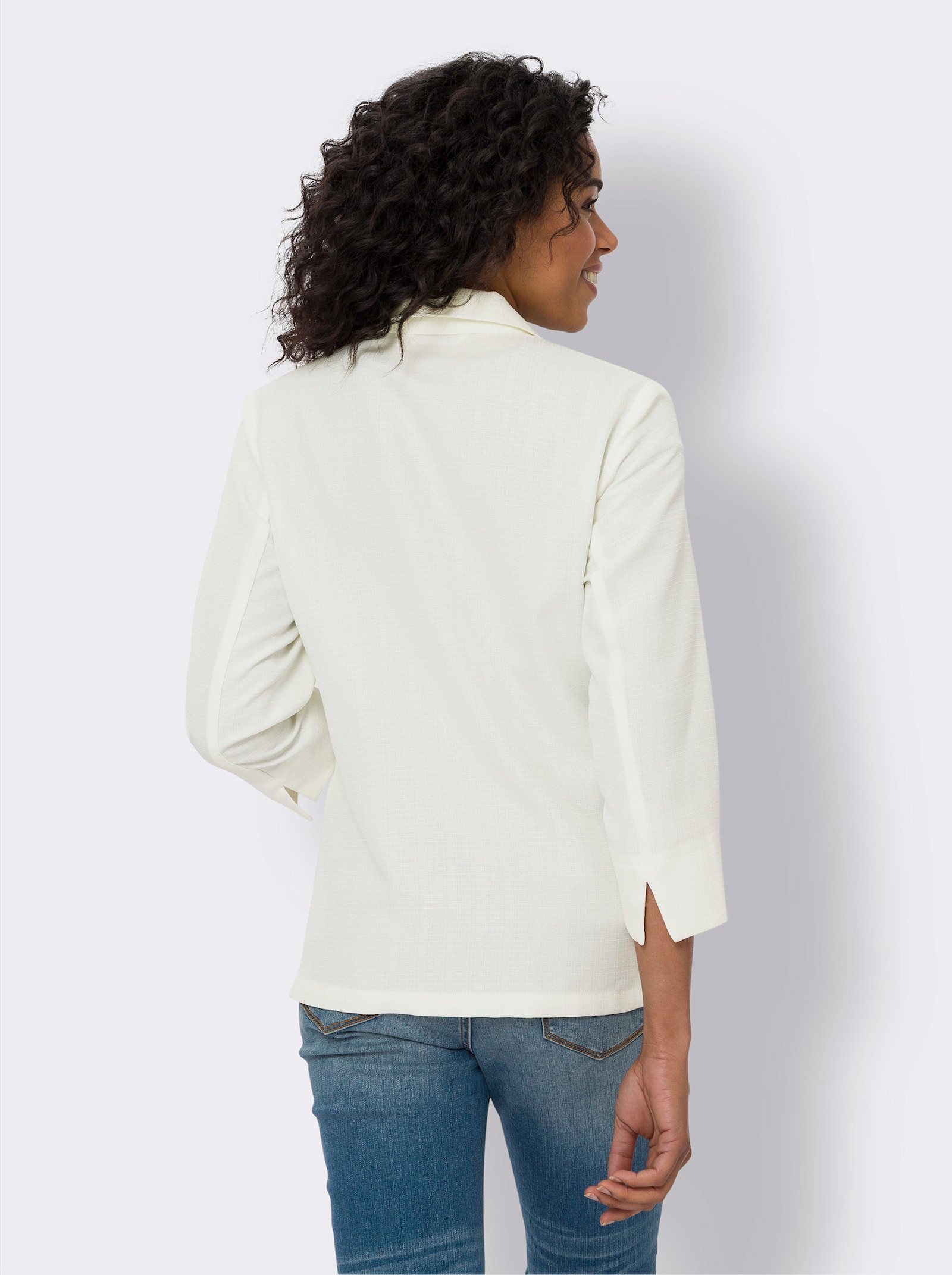 Blazer in Leinen-Optik - ecru