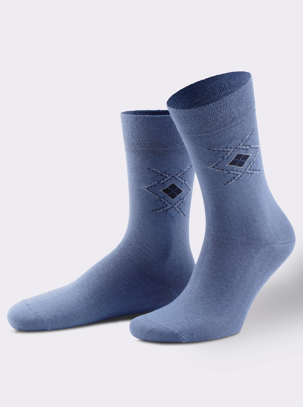 wäschepur Herren-Socken - marine-gemustert