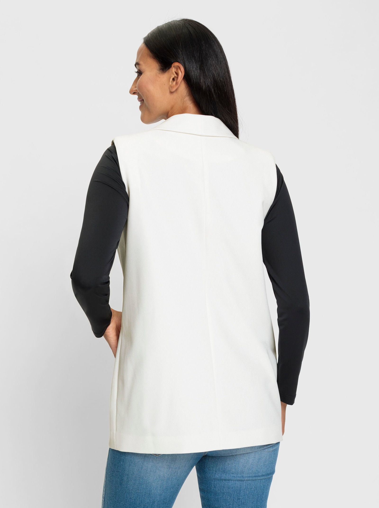 heine Gilet blazer droit - écru