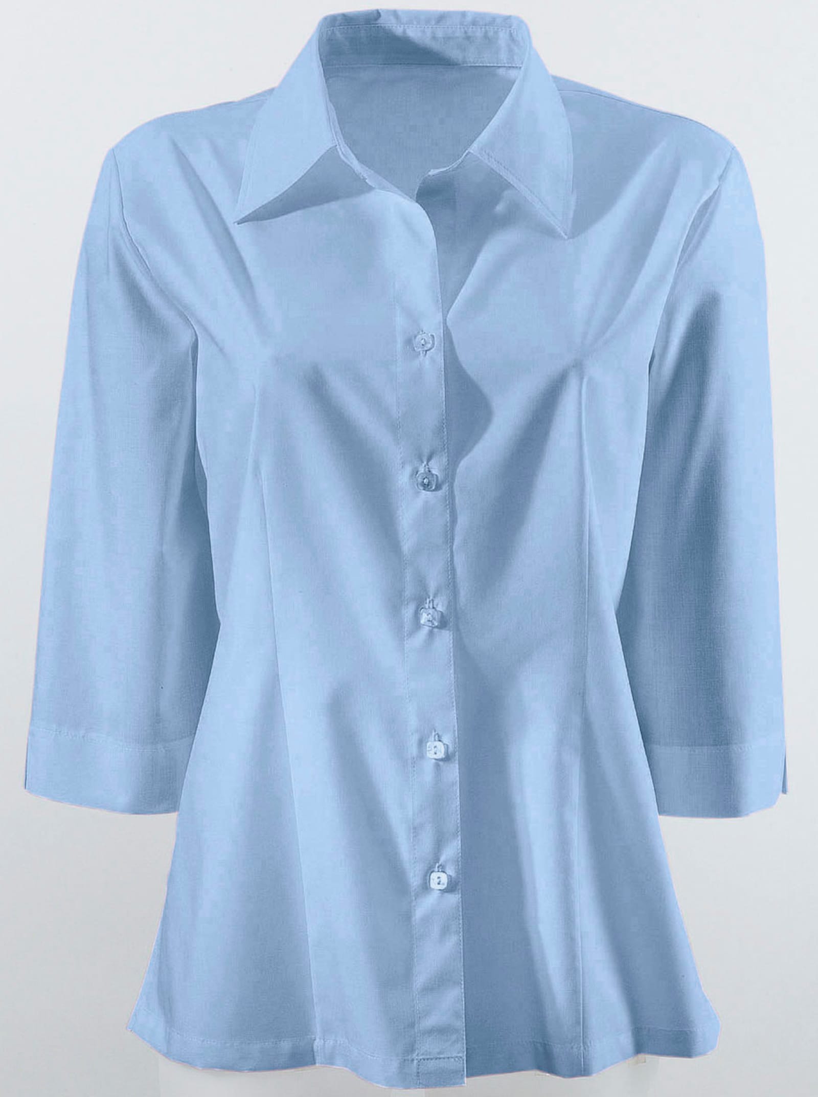 Overhemdblouse met 3/4-mouwen - bleu
