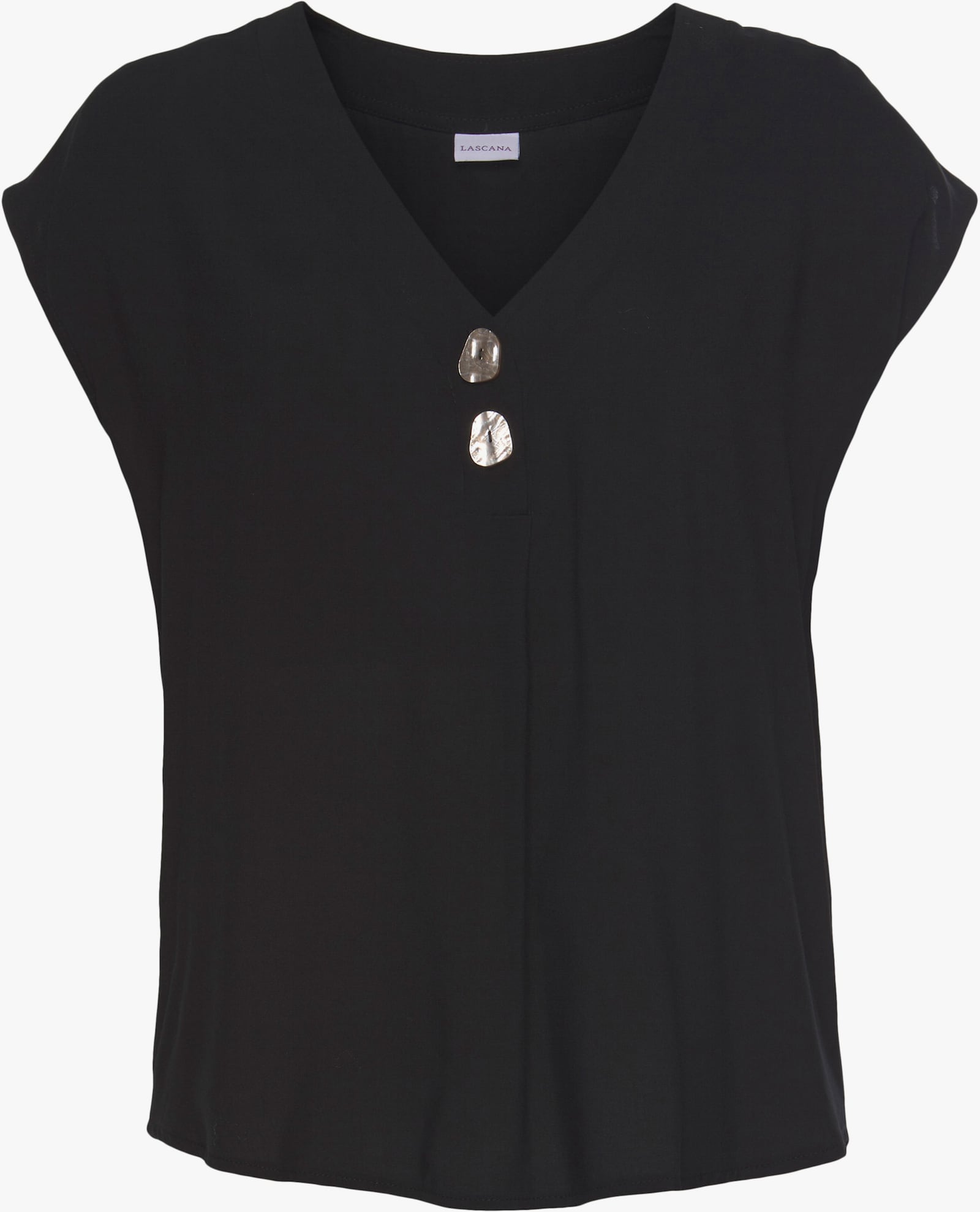 LASCANA Schlupfbluse - schwarz