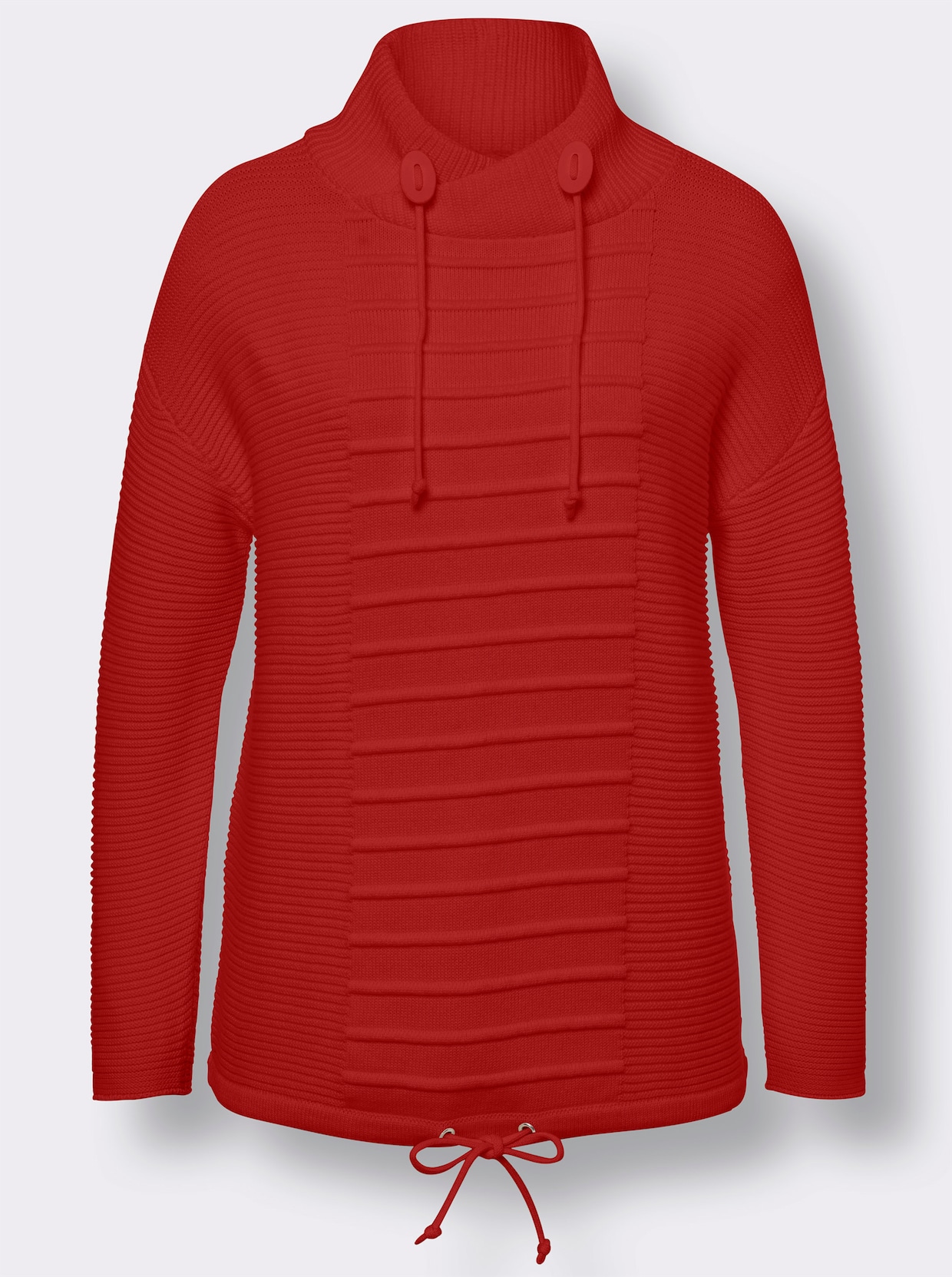 heine Trui met opstaande kraag - rood gemêleerd
