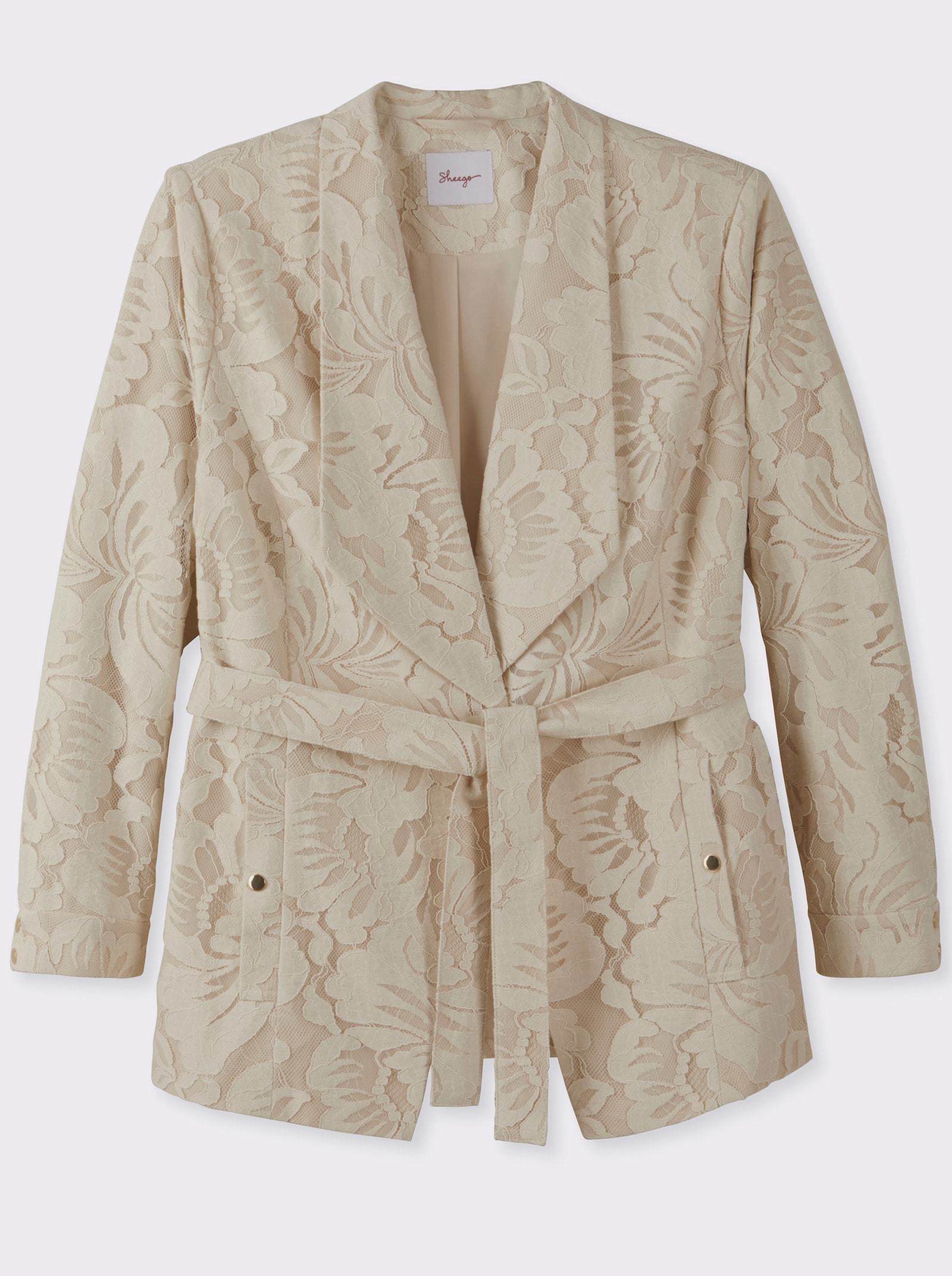 sheego Jacke in offener Form - champagner