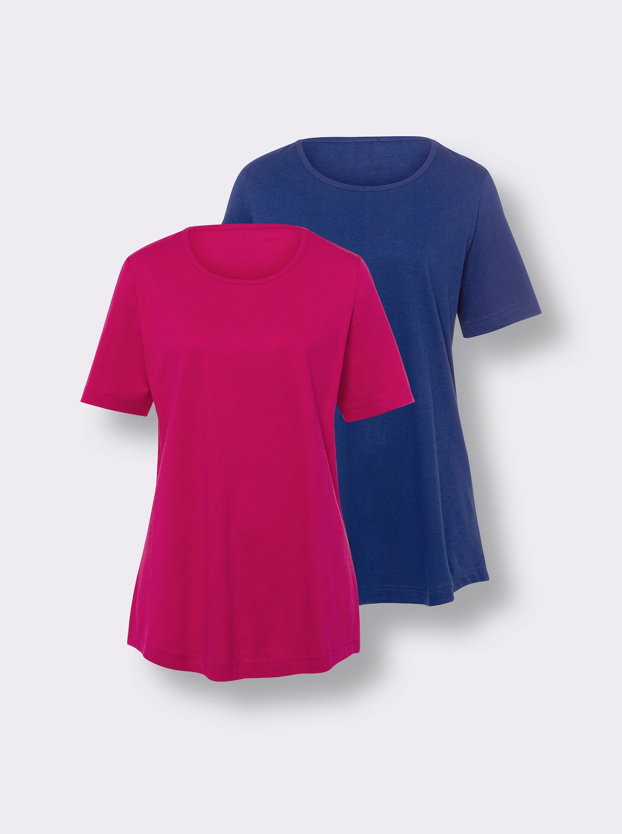 Dlouhé tričko - královská modrá + pink