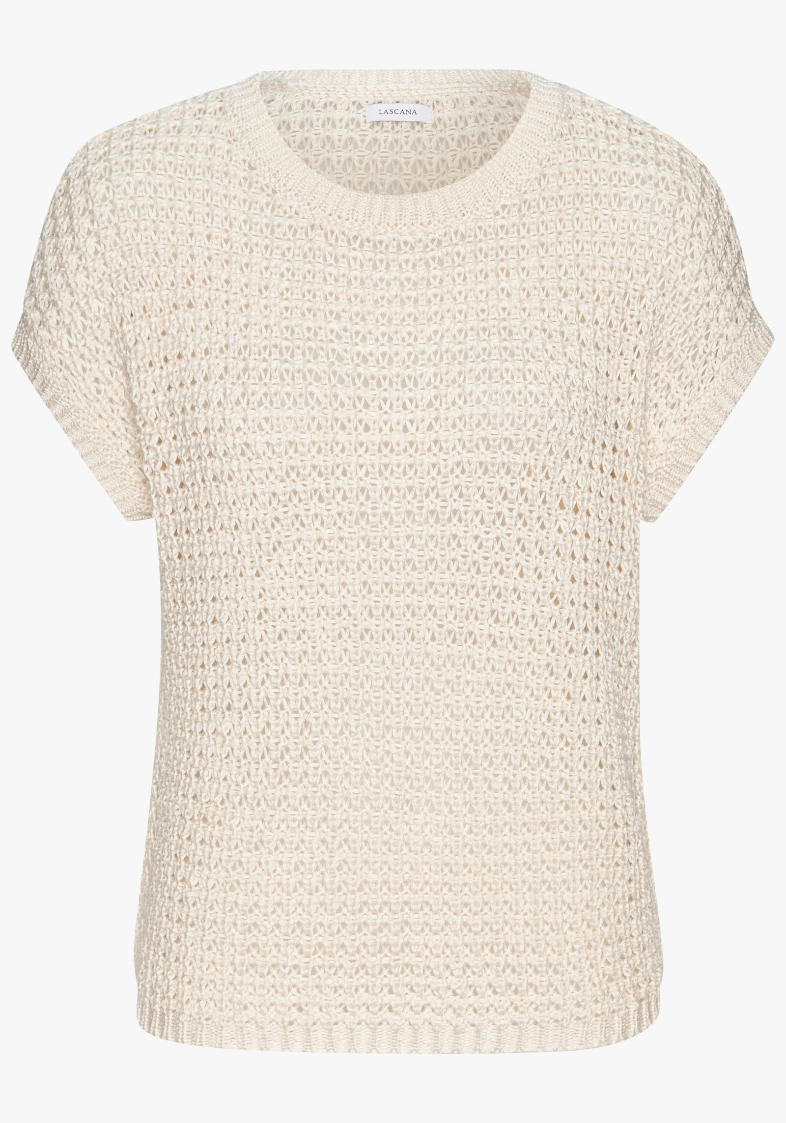 s.Oliver Kurzarmpullover - creme