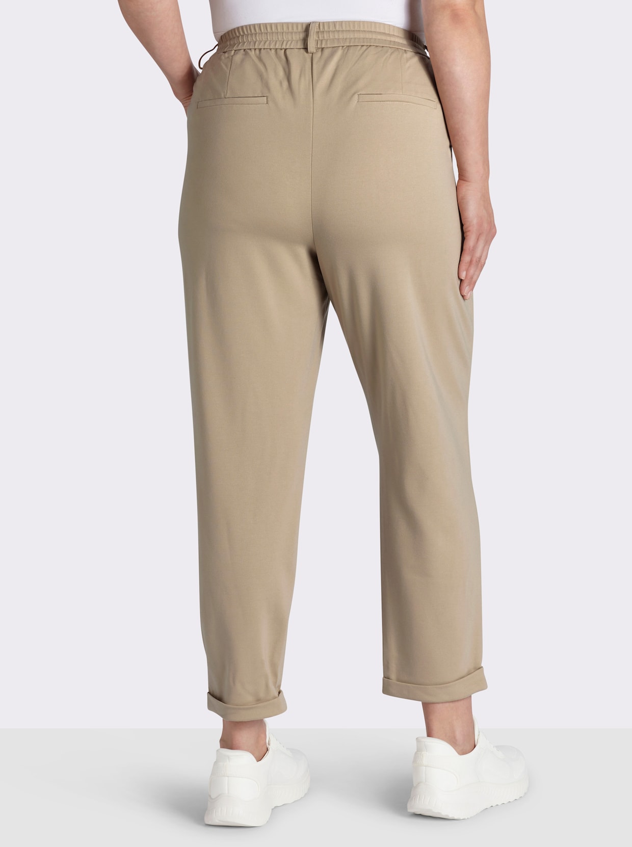 Jogg Pants in Interlock-Qualität - beige