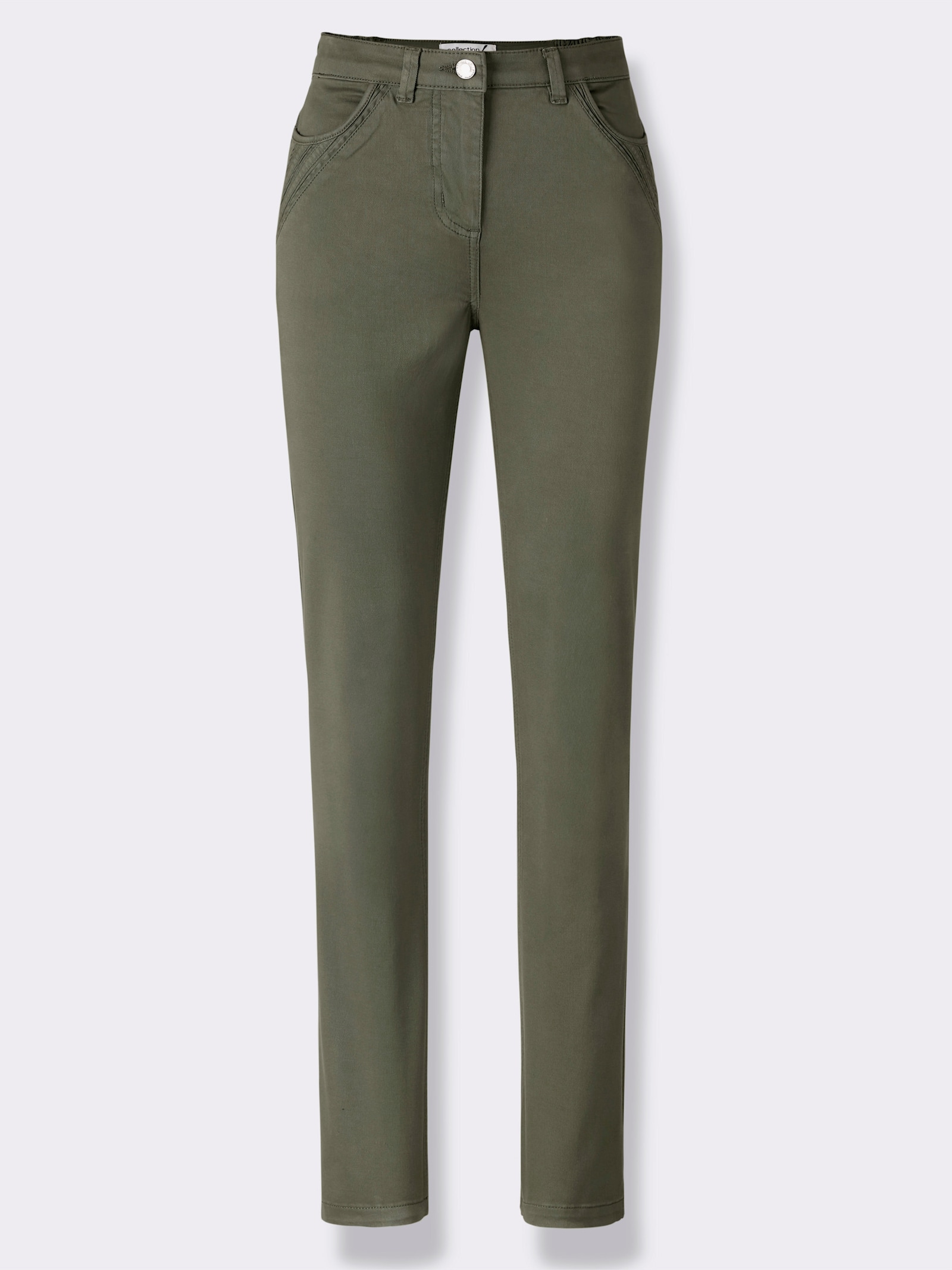 Jeans mit seitlichem Dehnbund - khaki