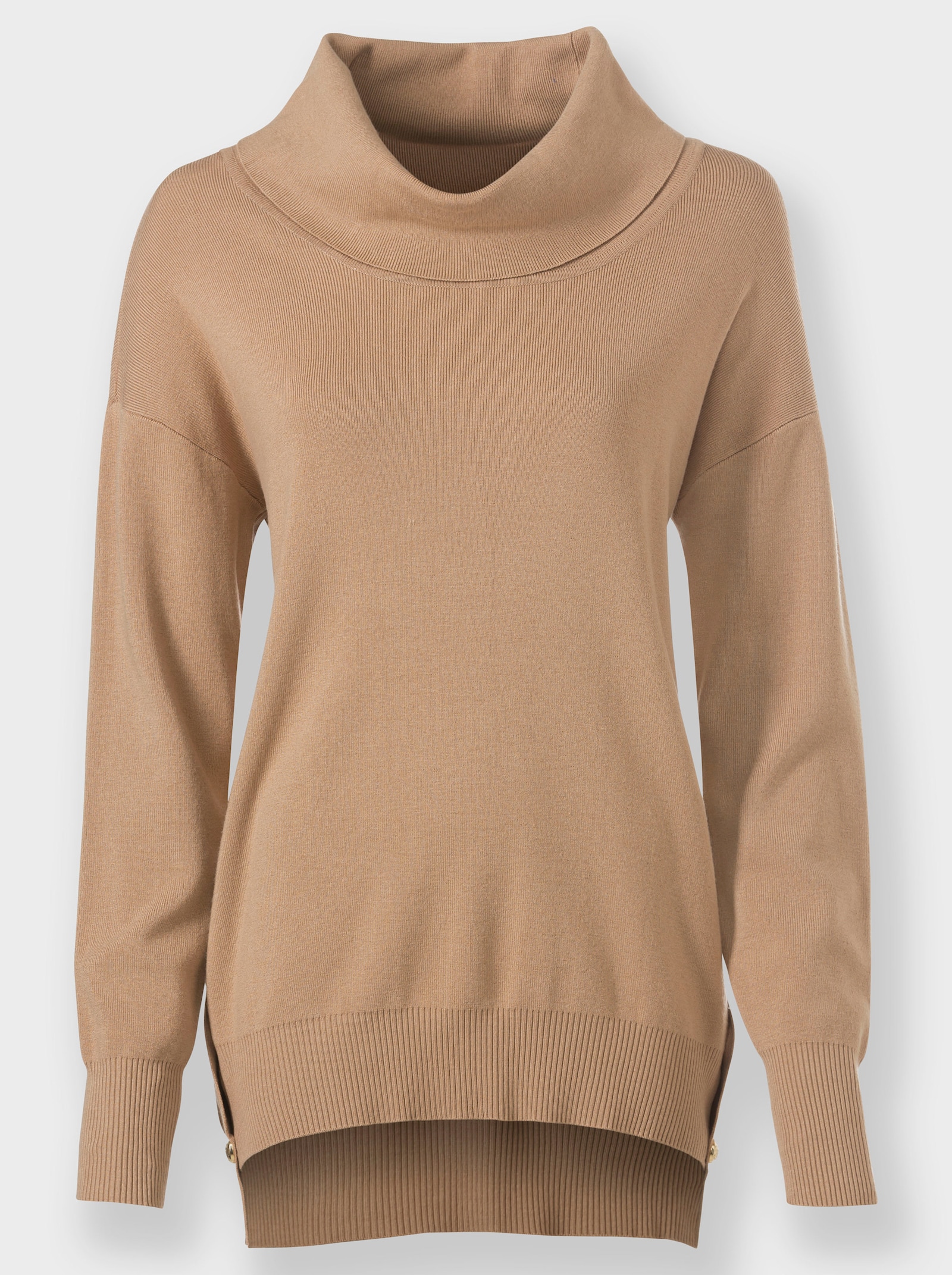 heine Longpullover mit längerem Rückenteil - camel