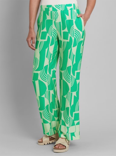 heine Schlupfhose mit Grafik-Dessin - grasgrün-sand-bedruckt