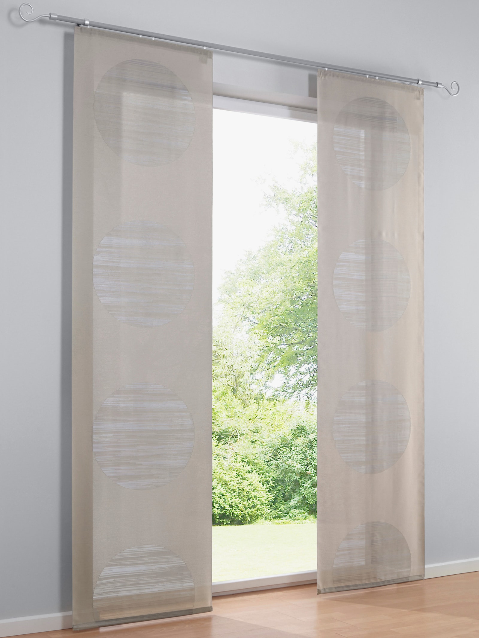 heine home schuifgordijn - taupe