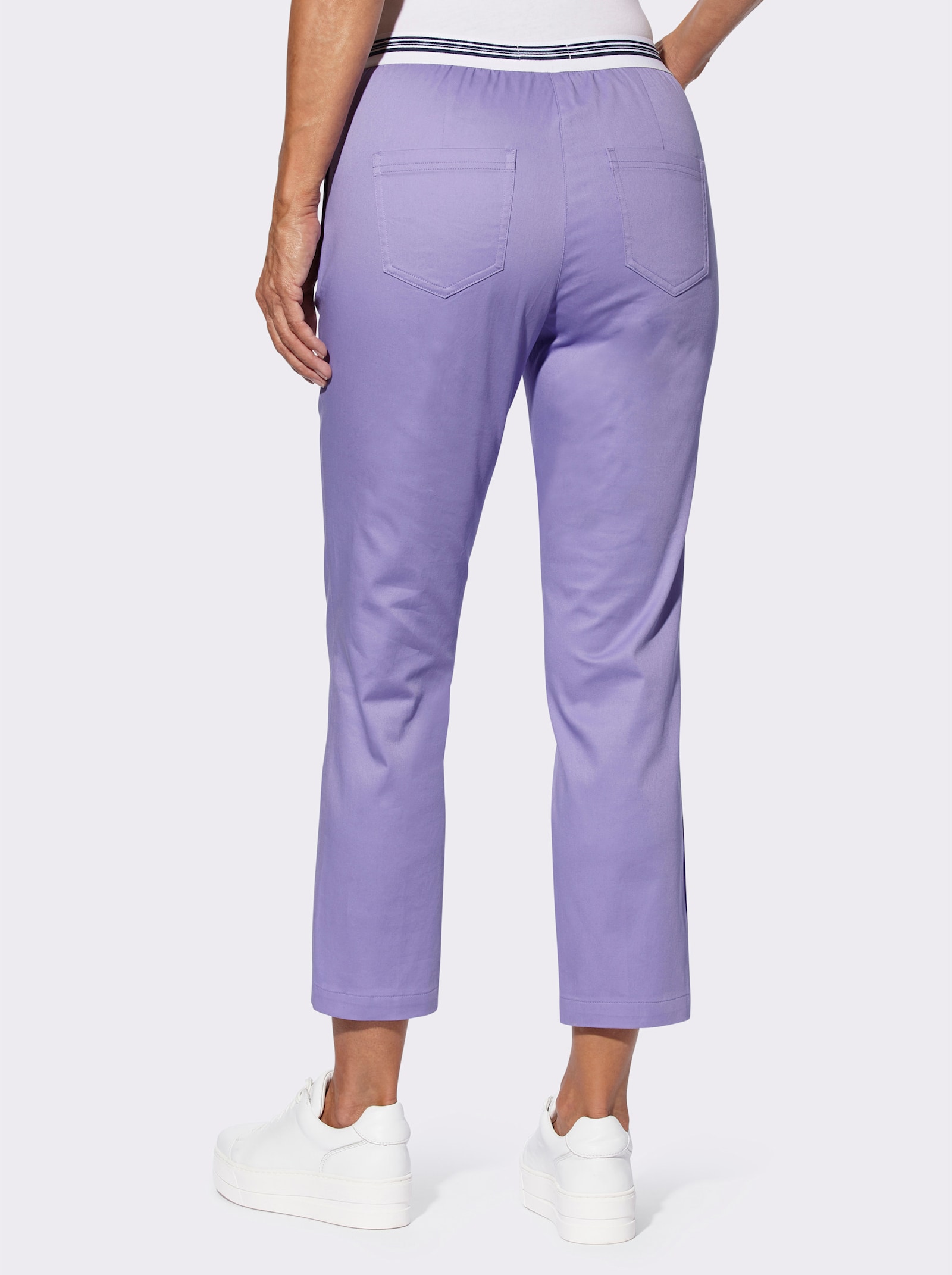 7/8-Hose mit vorverlegter Seitennaht - lavendel