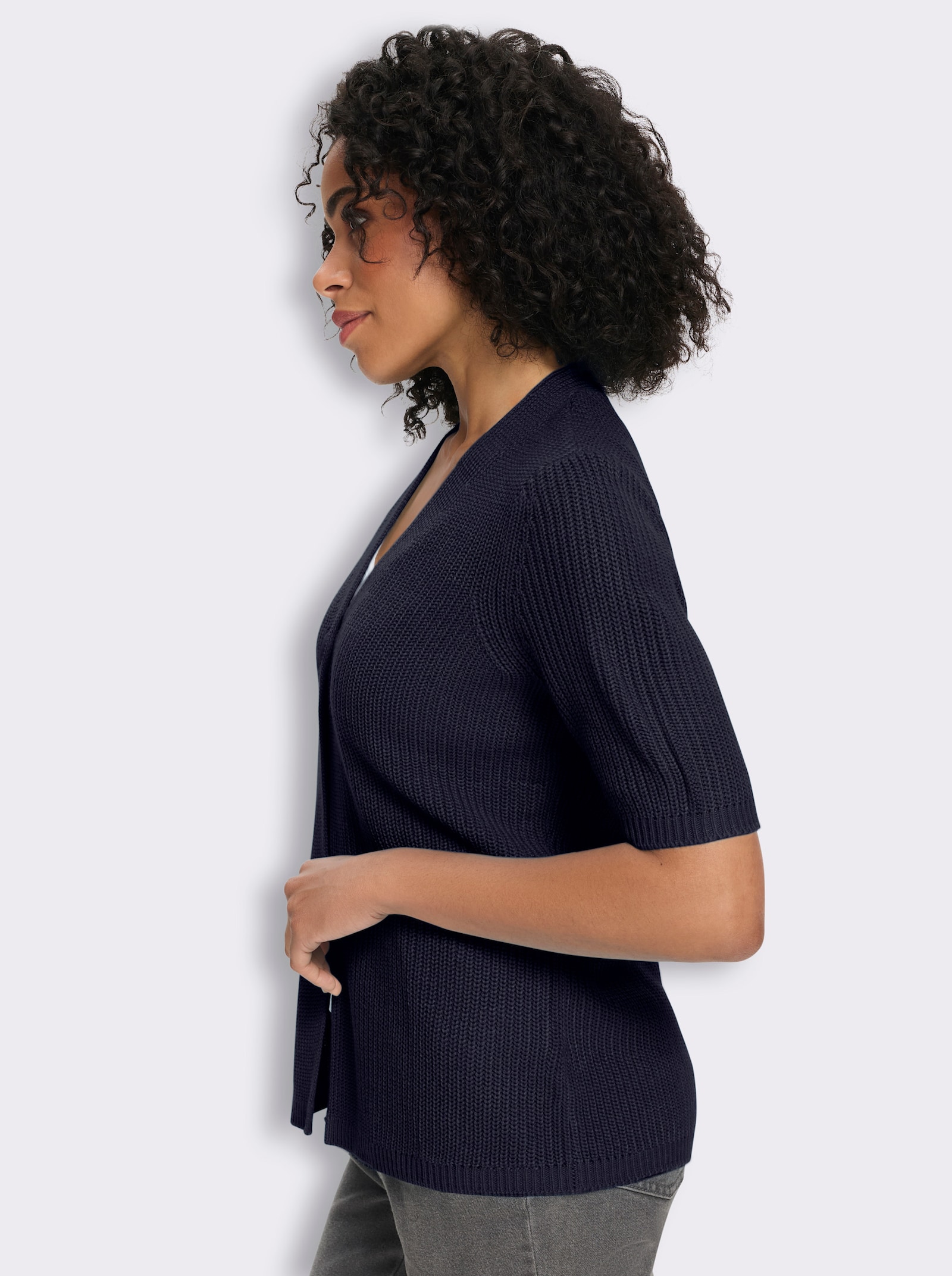 Cardigan mit V-Ausschnitt - marine