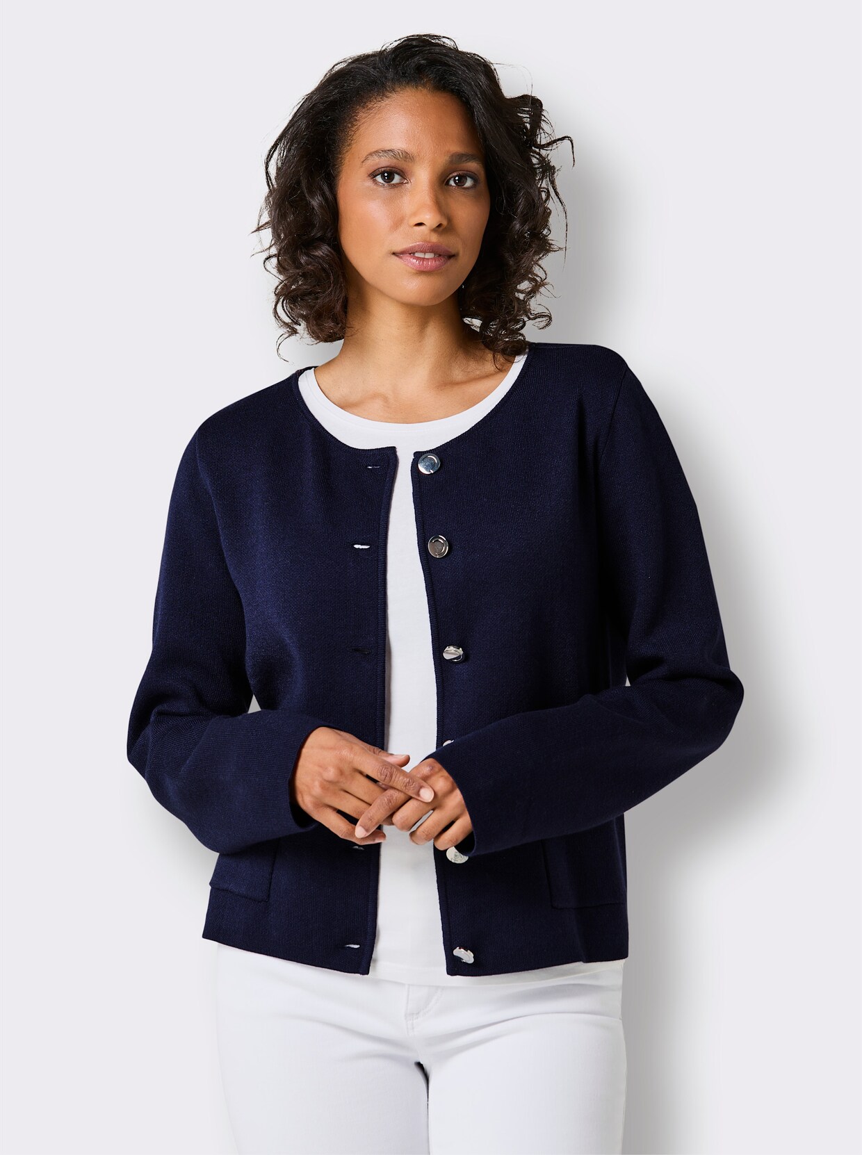 CREATION L PREMIUM Strickjacke - marine