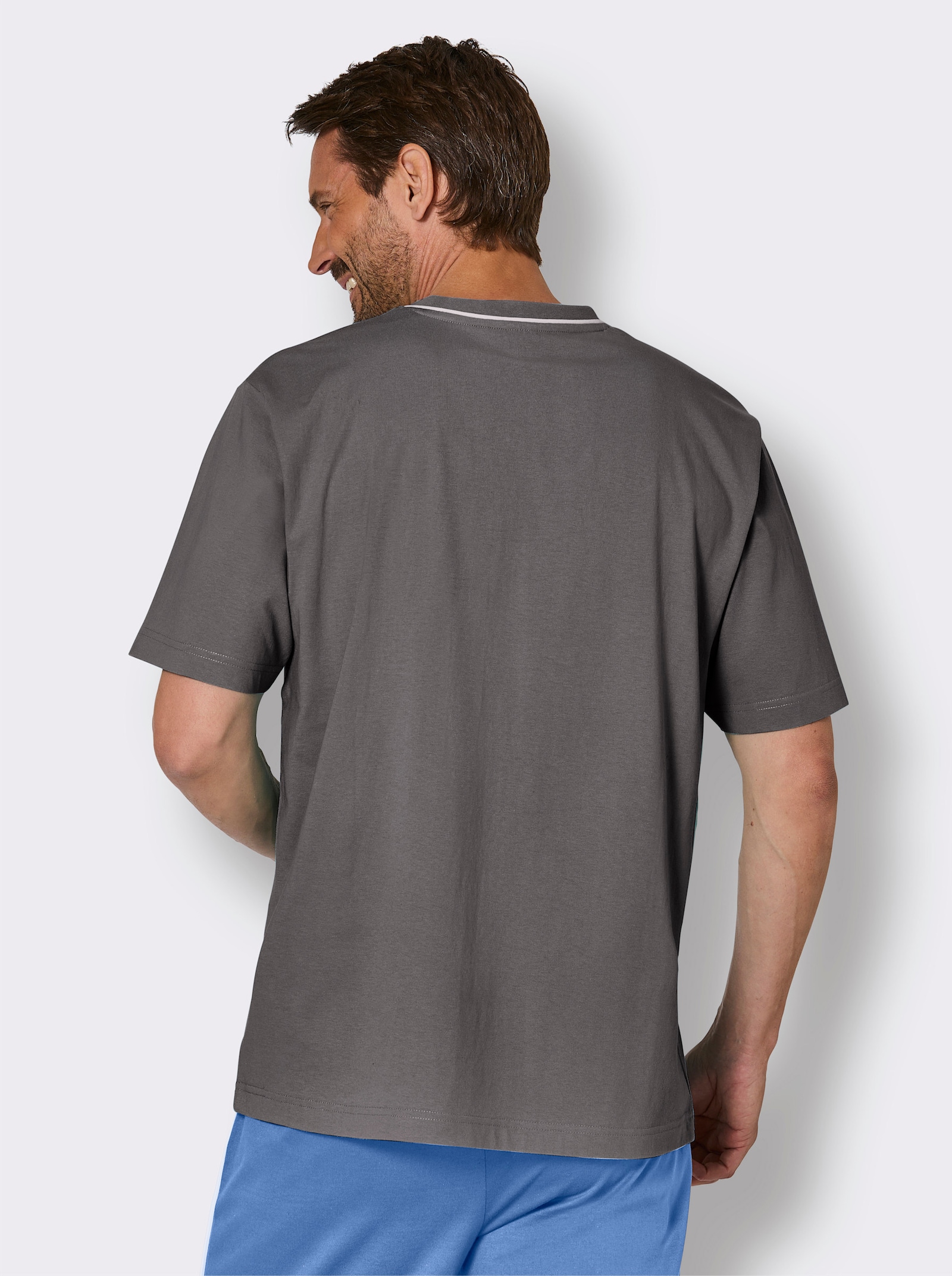 wäschepur men Schlafanzug-Shirt - anthrazit