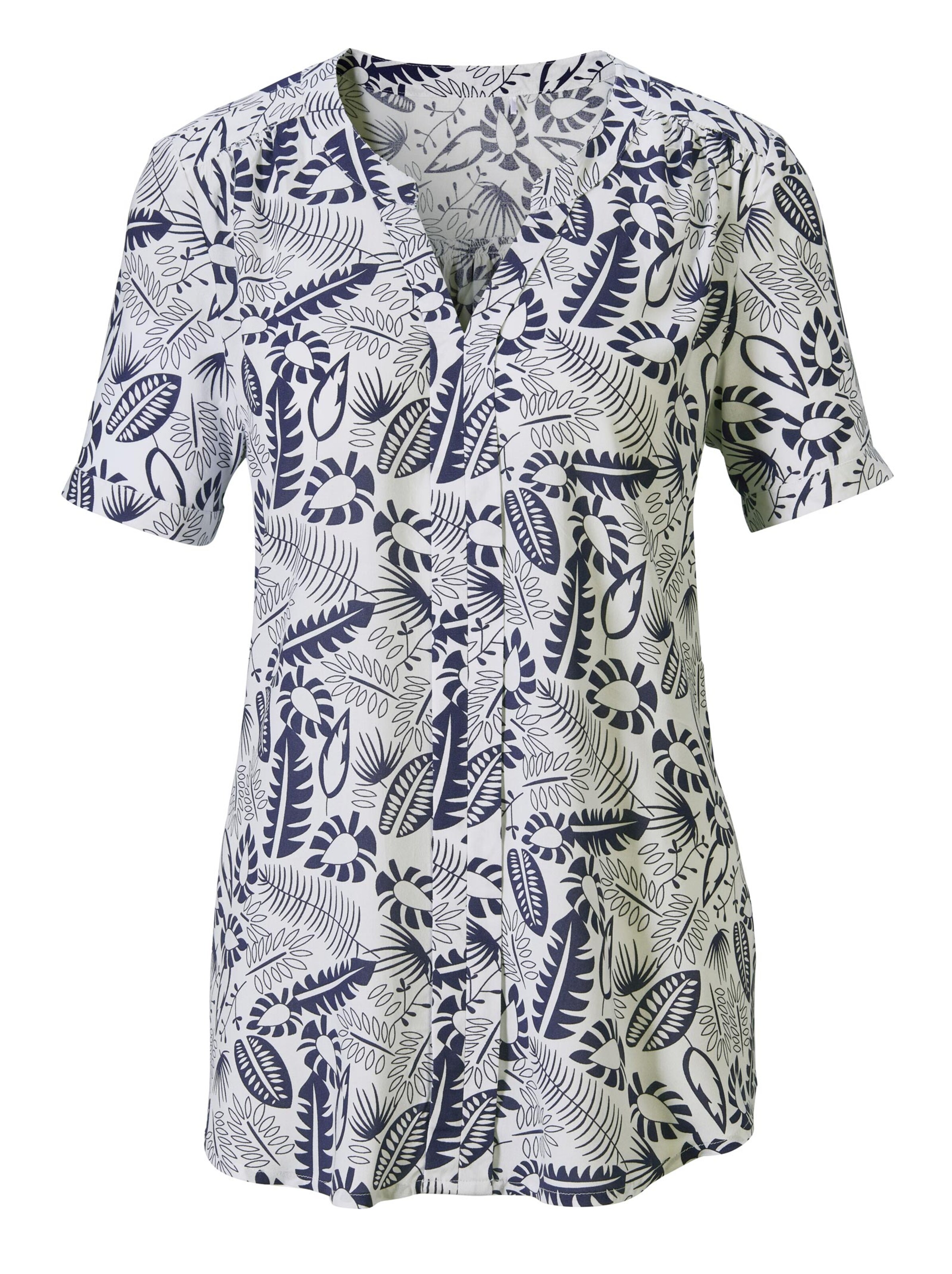 Bluse - nachtblau-bedruckt