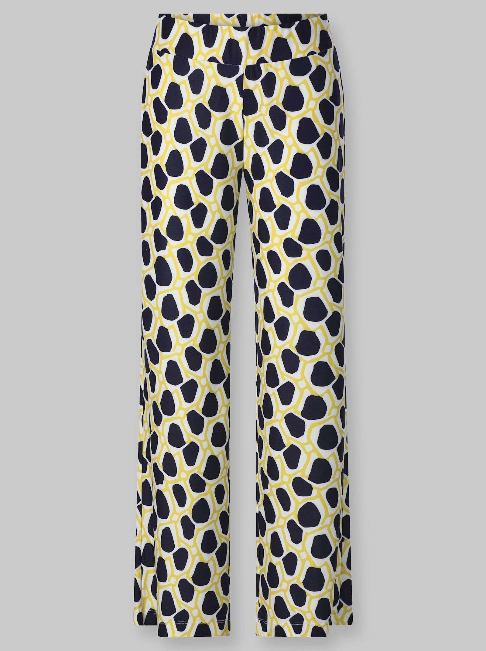 heine Jerseyhose mit Druck-Dessin - ecru-marine-bedruckt
