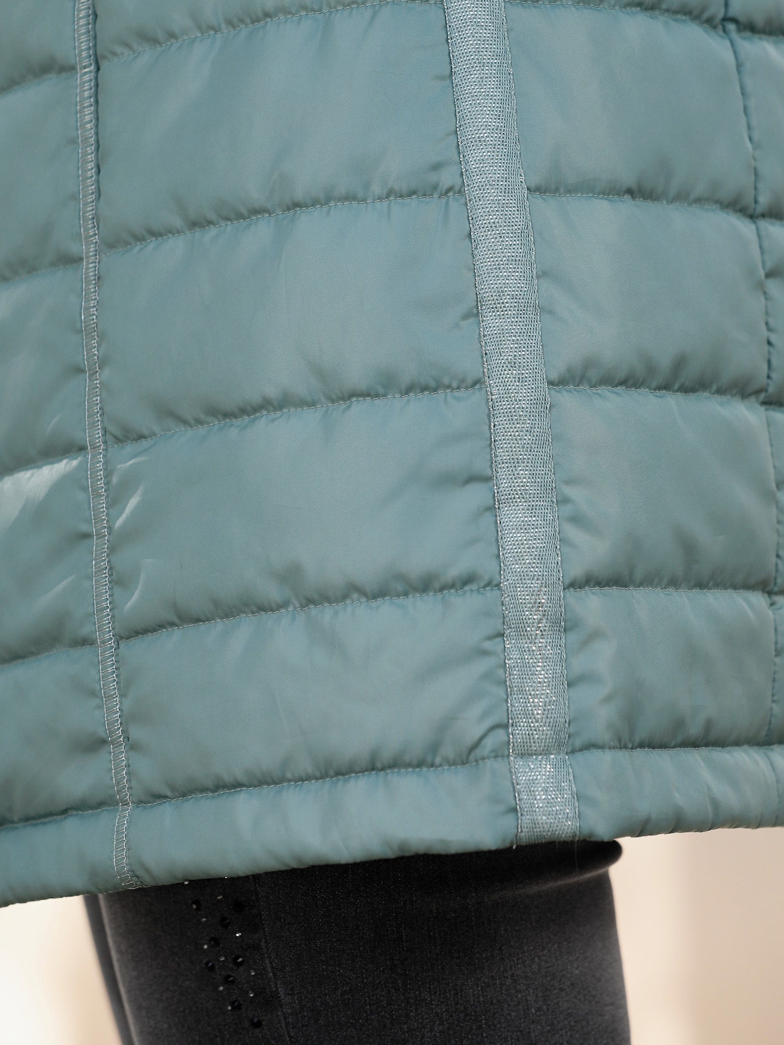 Longweste mit 2-Wege-Reißverschluss - jade