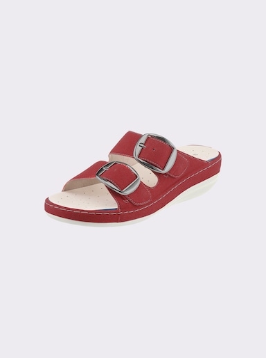 airsoft modern+ Pantolette aus Lederimitat - rot
