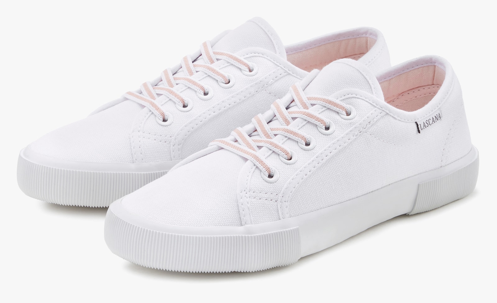LASCANA Sneaker - wit/roze