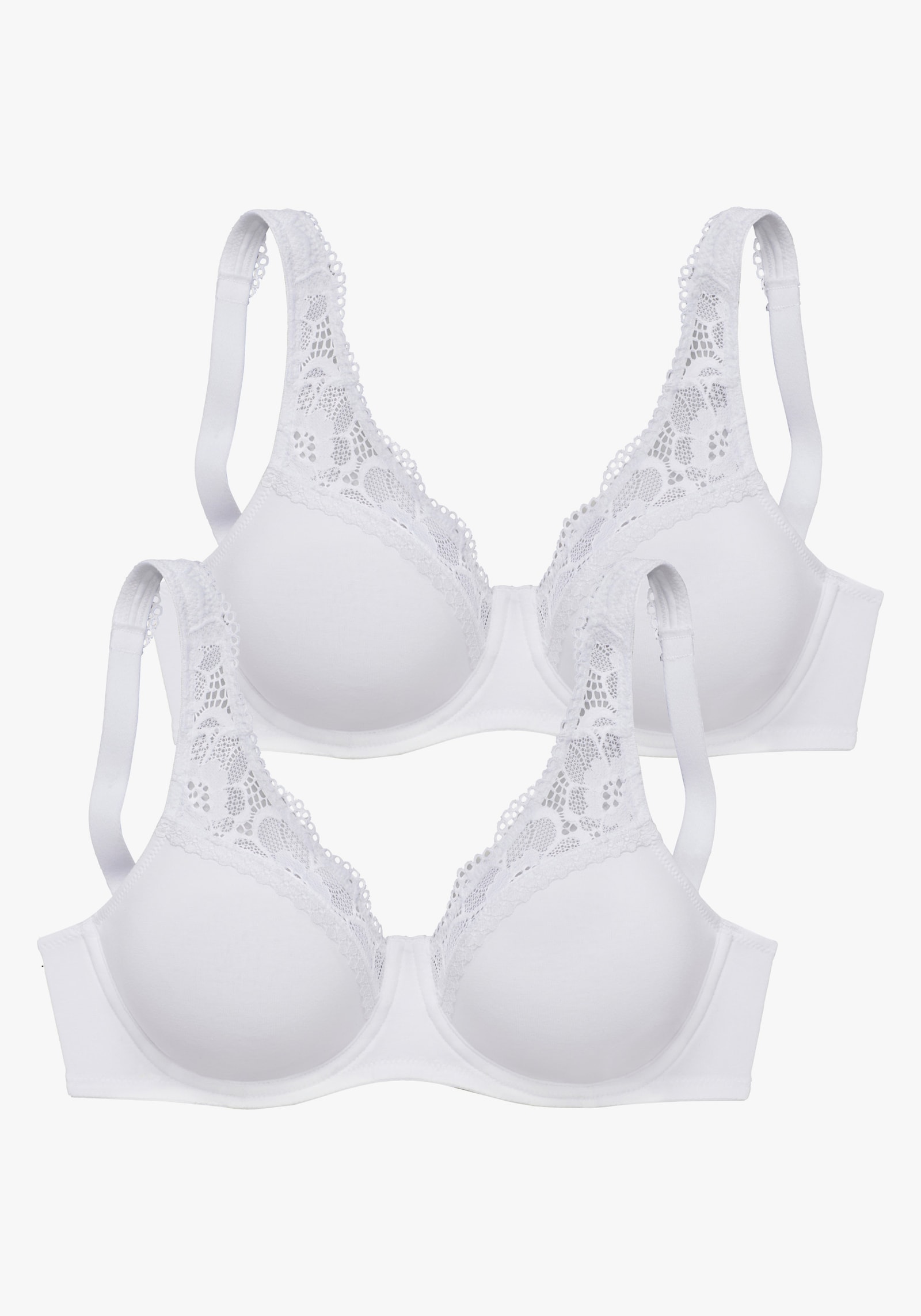 petite fleur Soutien-gorge minimiseur - 2x blanc
