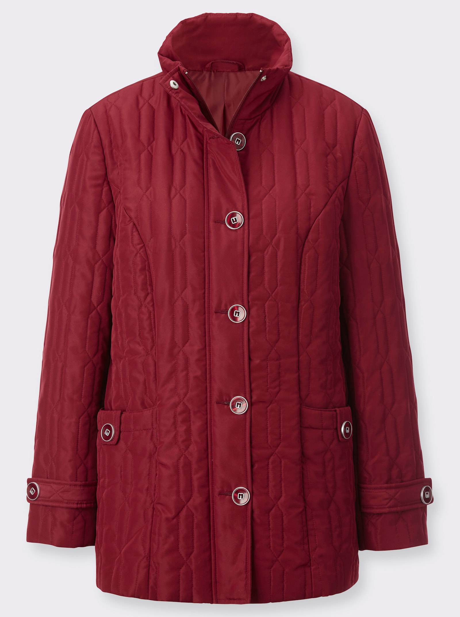 Steppjacke in wärmender Qualität - dunkelrot