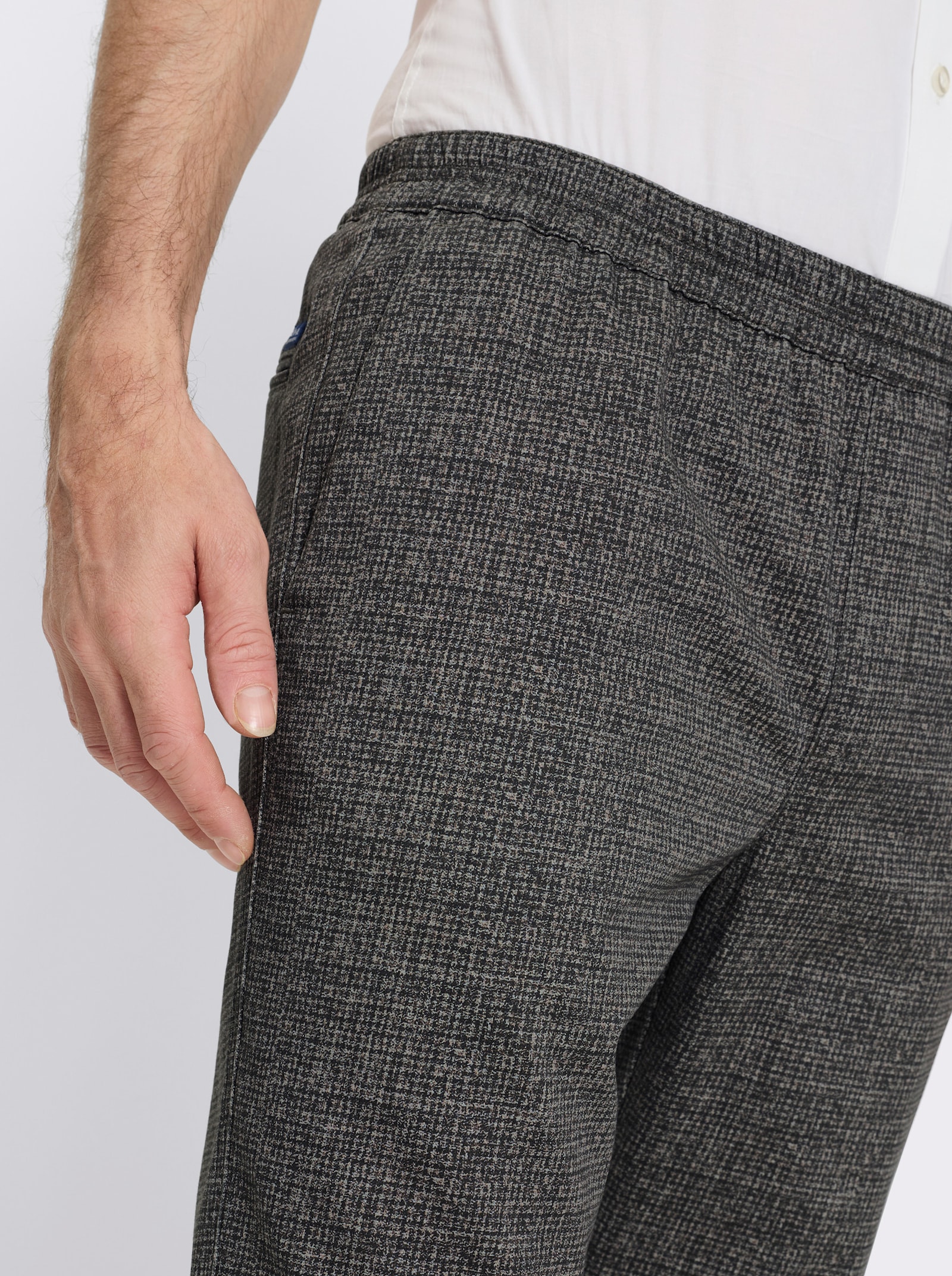 Brühl Schlupfhose mit Easy Care-Ausrüstung - schoko-kariert