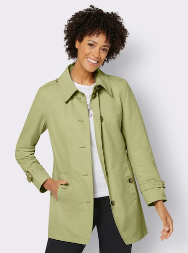 Trenchcoat mit Schlitz hinten - lindgrün