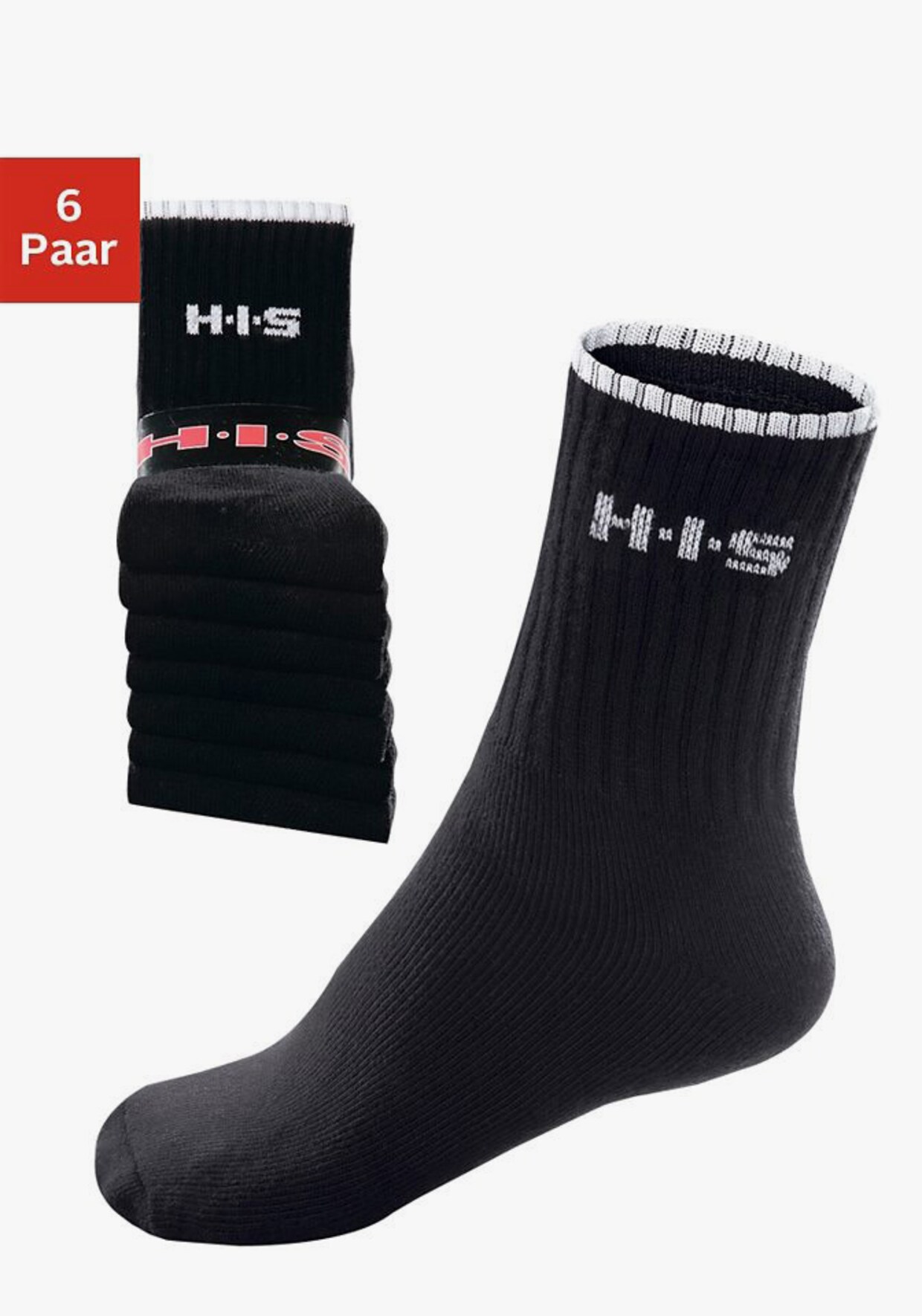 H.I.S Chaussettes de sport - noir