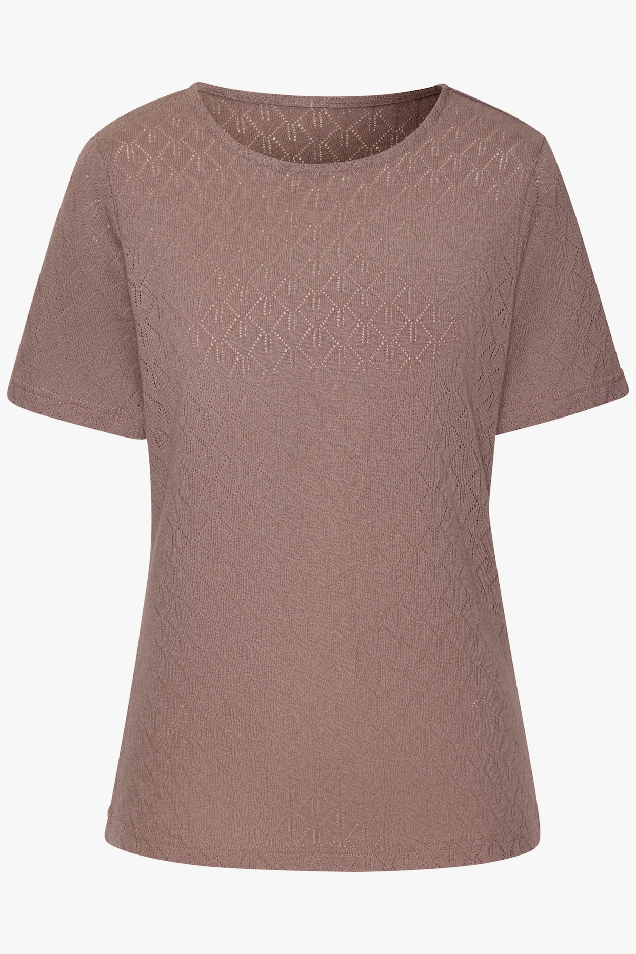 Vivance Kurzarmshirt - taupe, beere