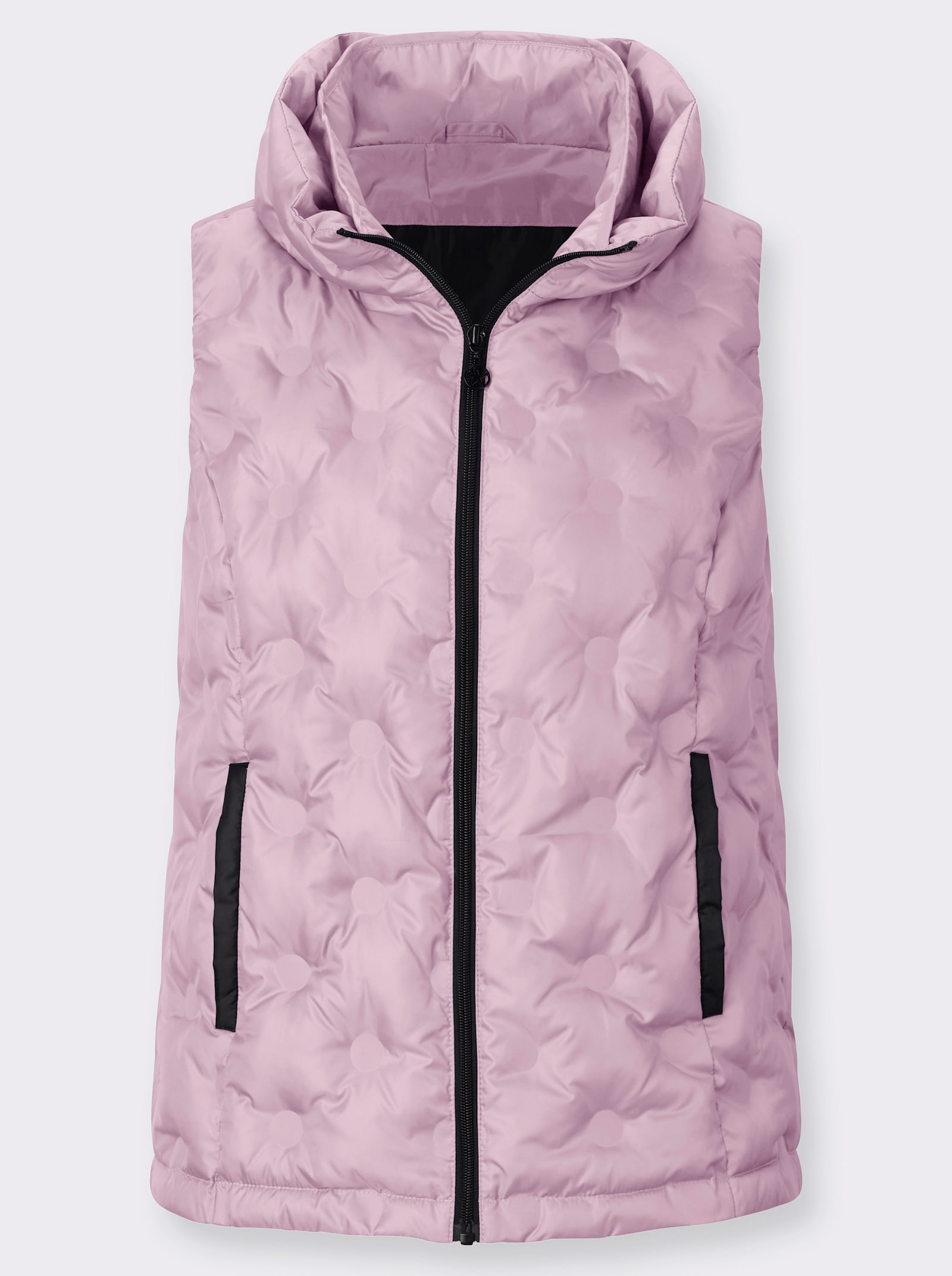 Weste mit Prägung - mauve