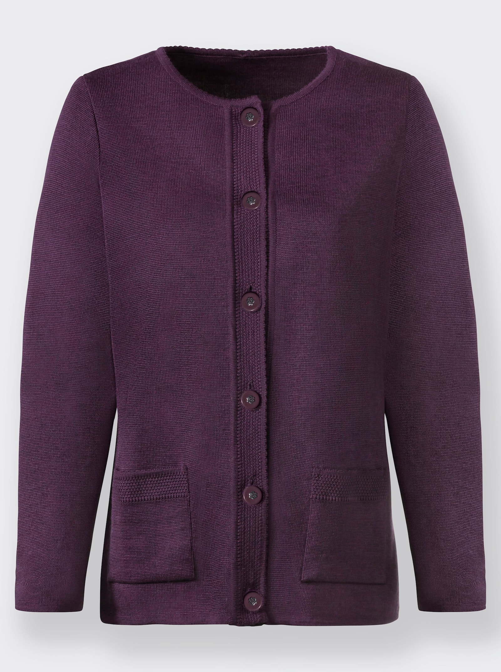 Vest met sierknopen - druif