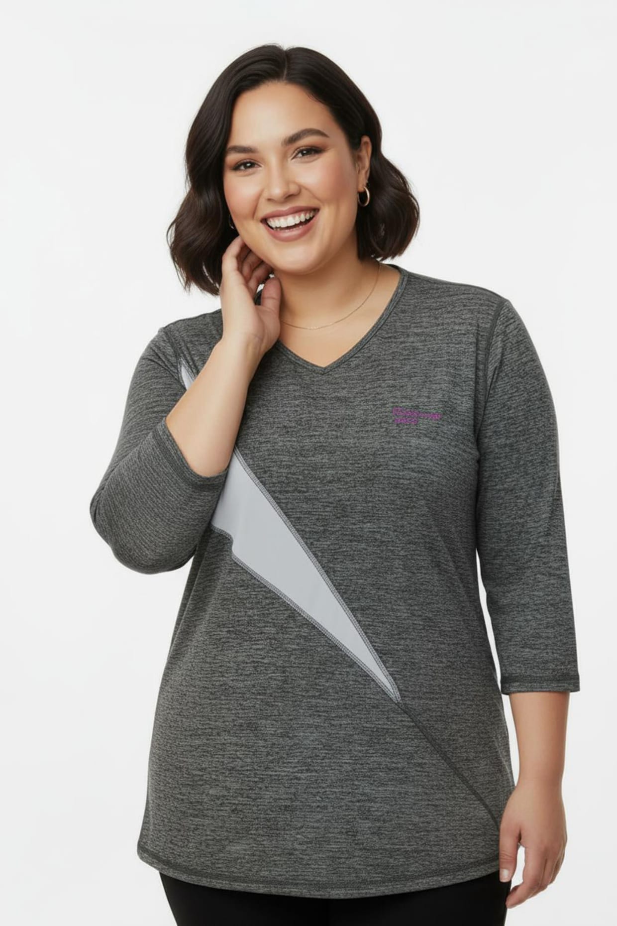 Catamaran Sports Funktionsshirt - grau-meliert-weiß