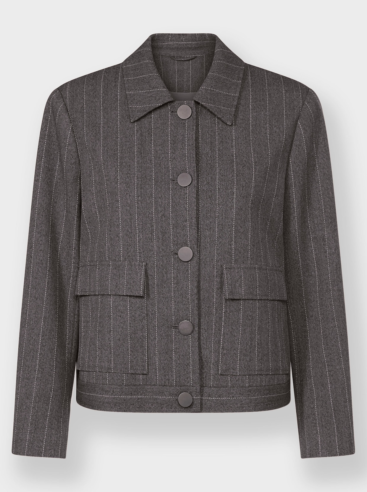 heine Jackenblazer - taupe-schwarz Nadelstreifen