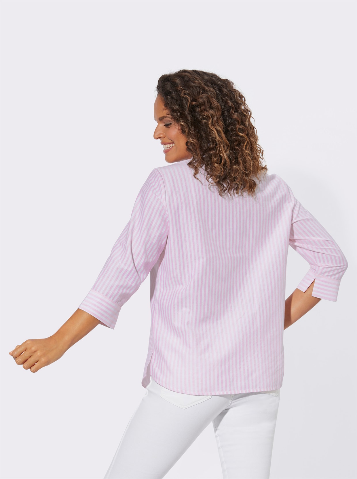 Gestreepte blouse - roze/wit gestreept