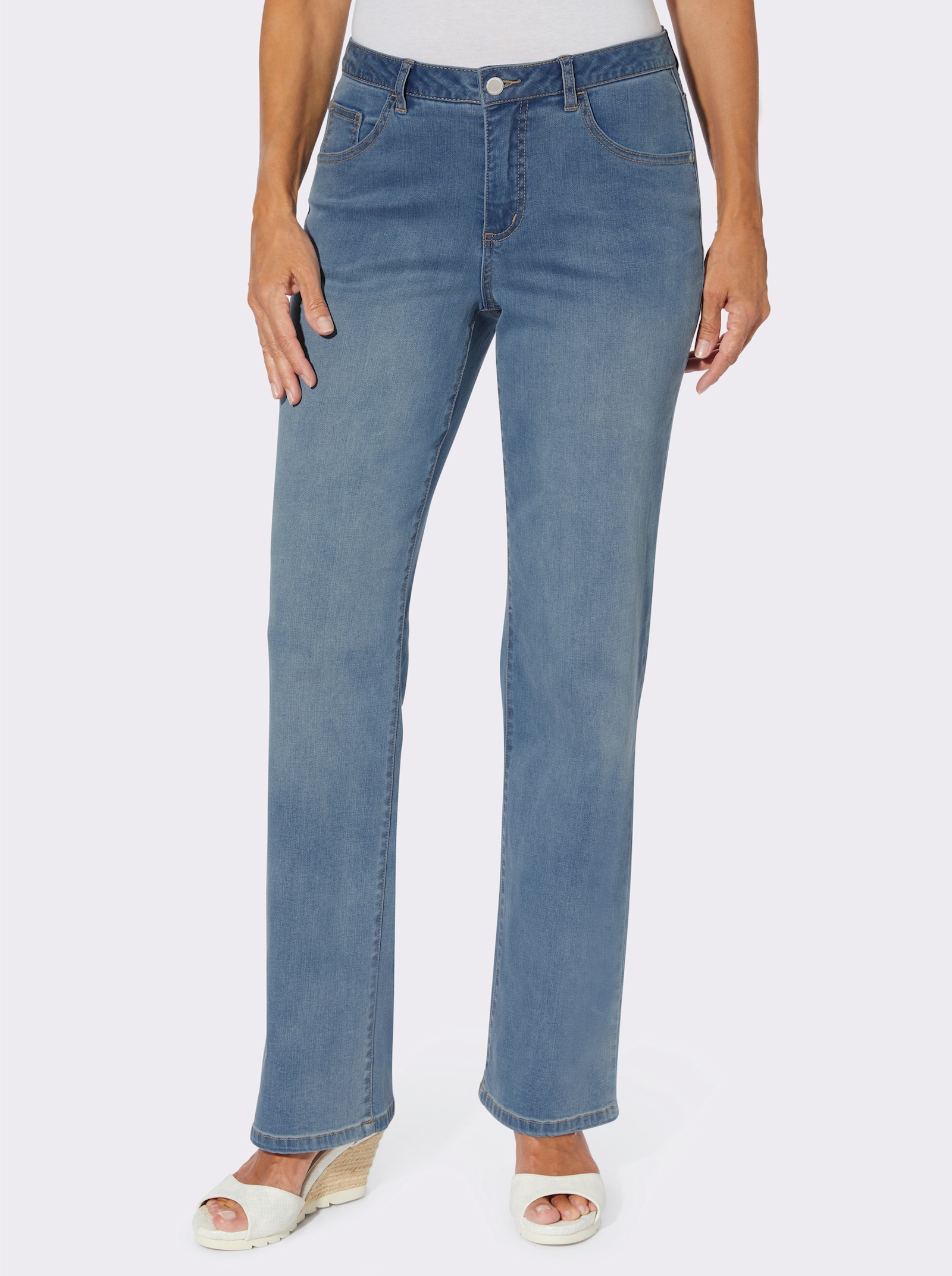 5-pocketjeans met wijde pijpen - blue-bleached