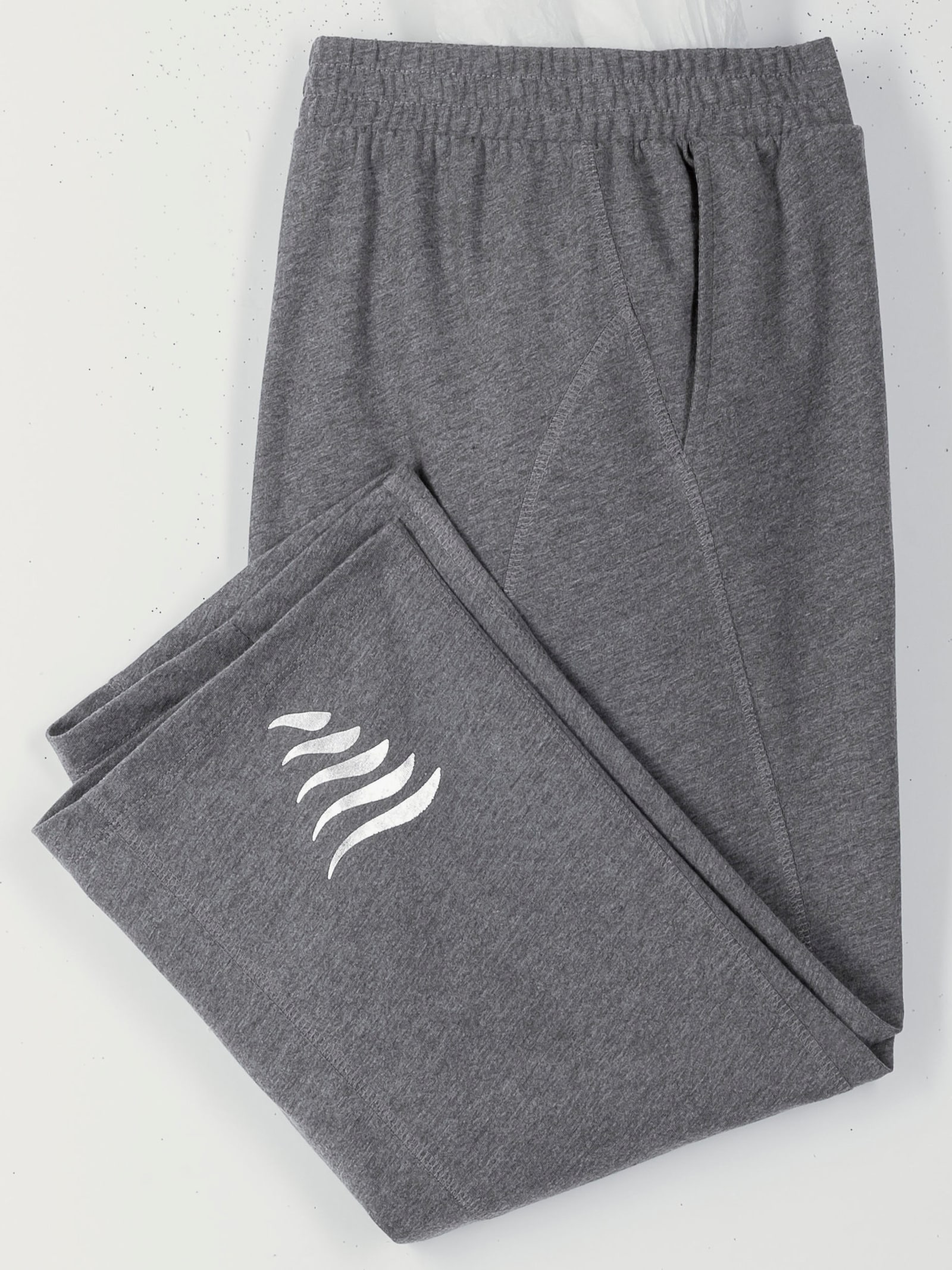 Caprihose mit geschwungenen Seitennähten - anthrazit-melange