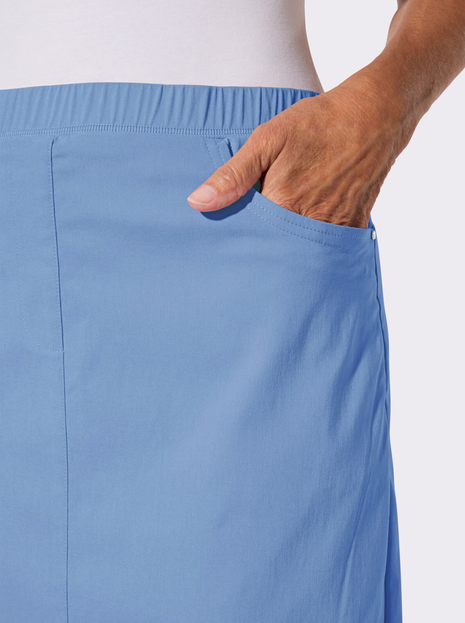 Schlupfrock in Bengalin-Qualität - himmelblau