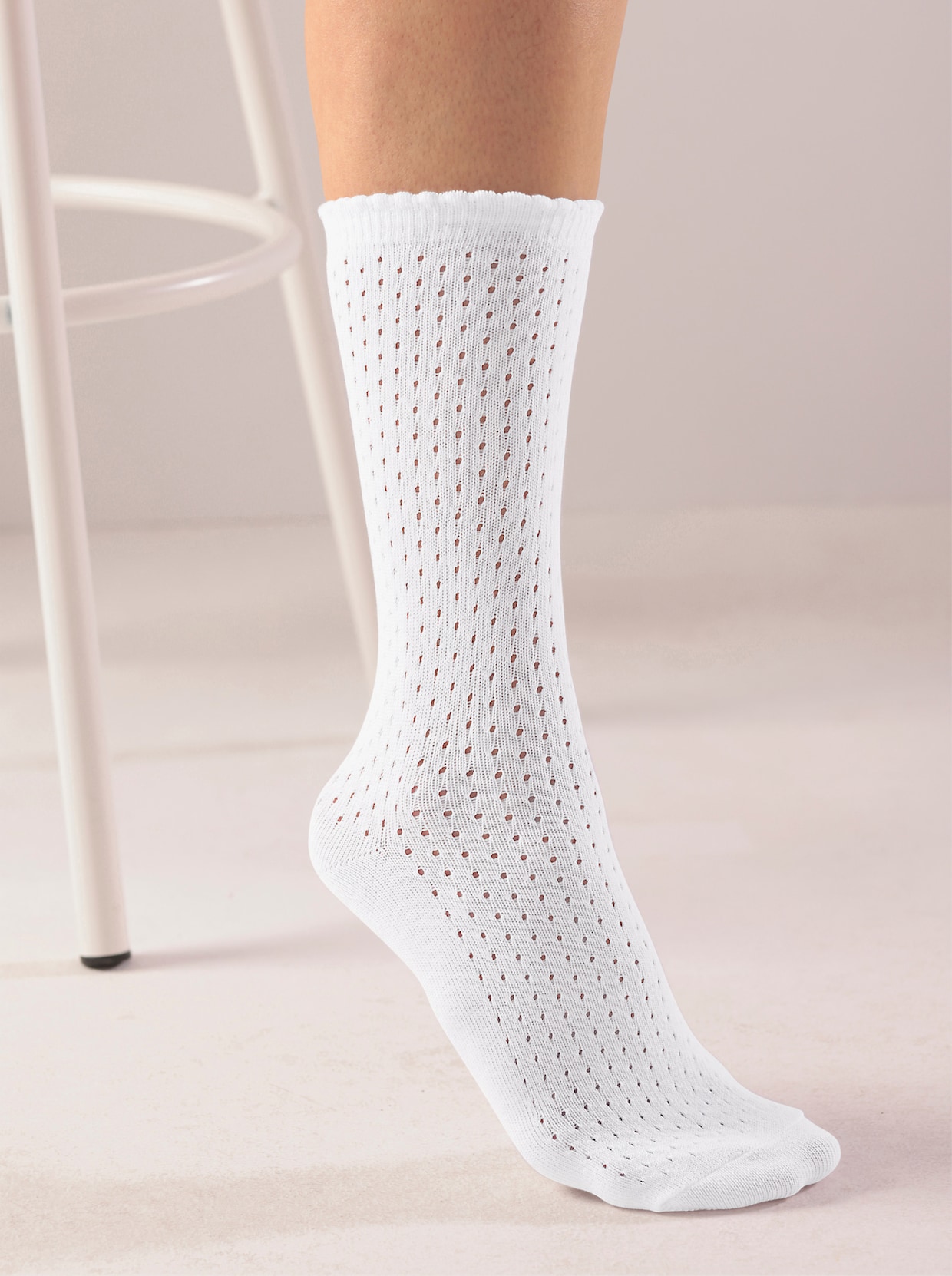 wäschepur Damen-Socken - weiss