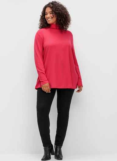 sheego Rollkragenshirt - magenta