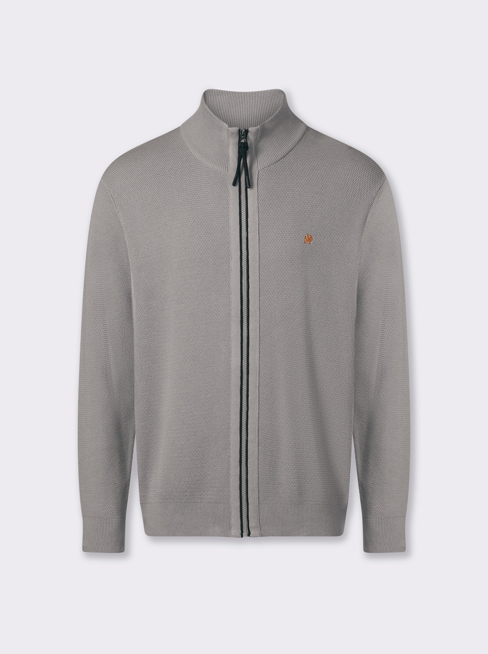 Marco Donati Shirtjacke mit Strukturmuster, Baumwolle - steingrau-marine