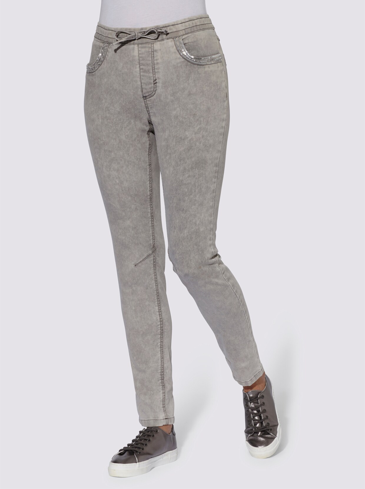 Jogg Pants - grey denim