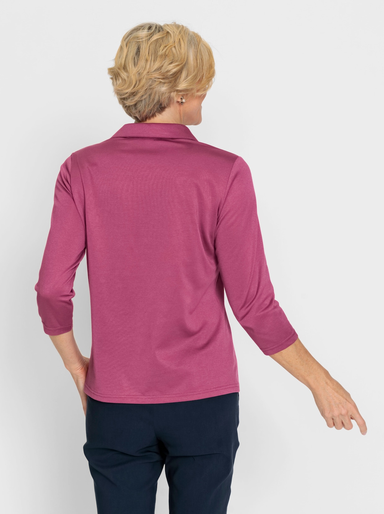 Shirt met 3/4-mouw - heide
