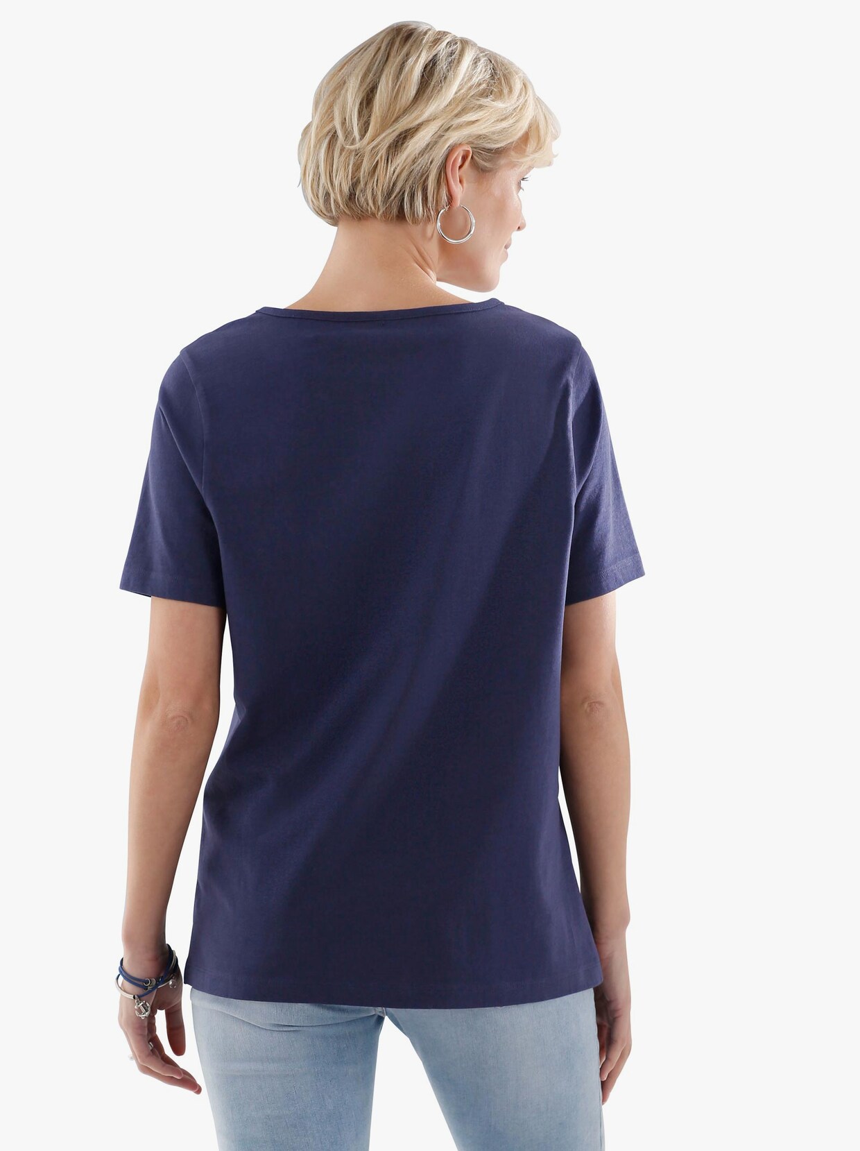 Tričko s potlačou - námornícka modrá